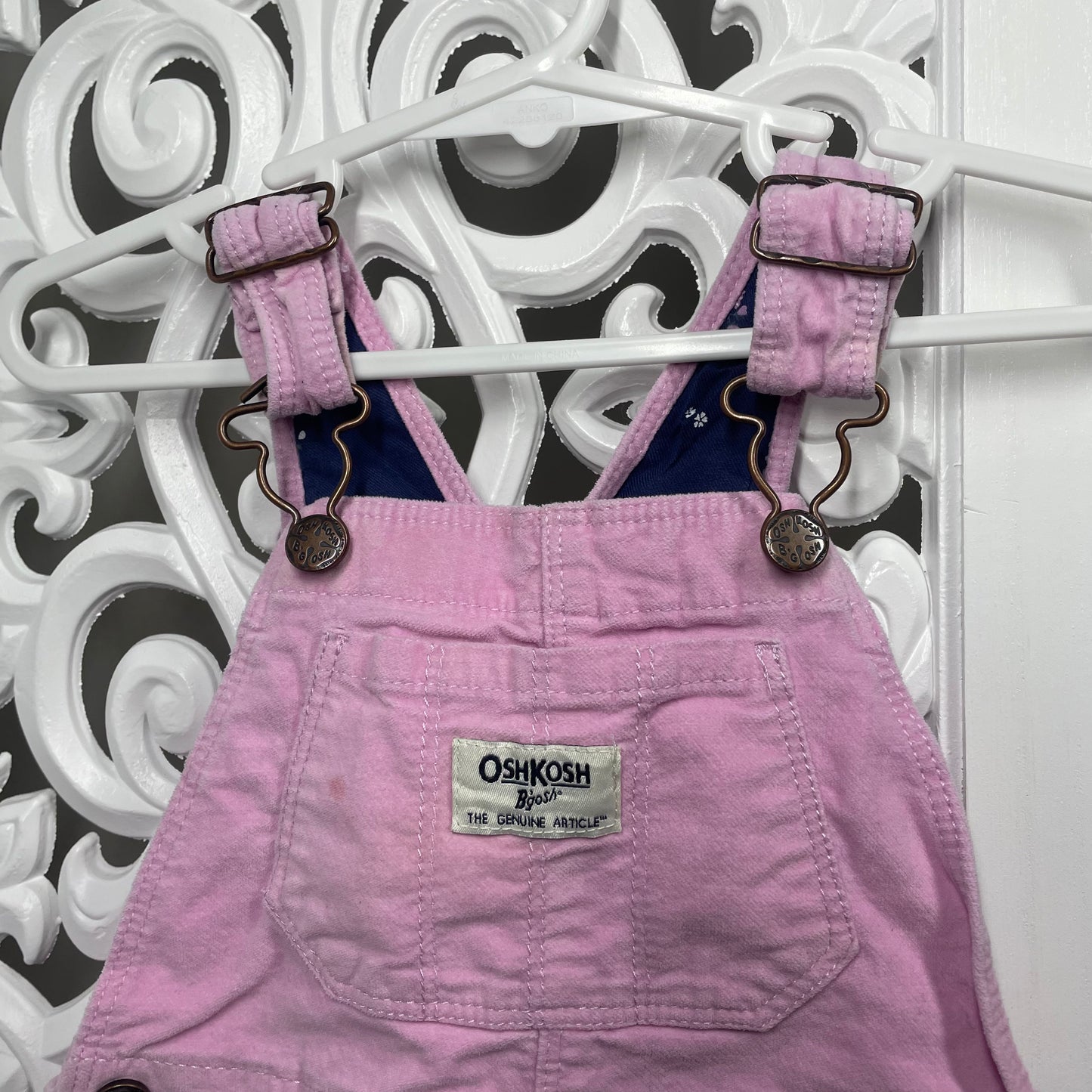 Oshkosh Girls Pink Overalls Size 24m