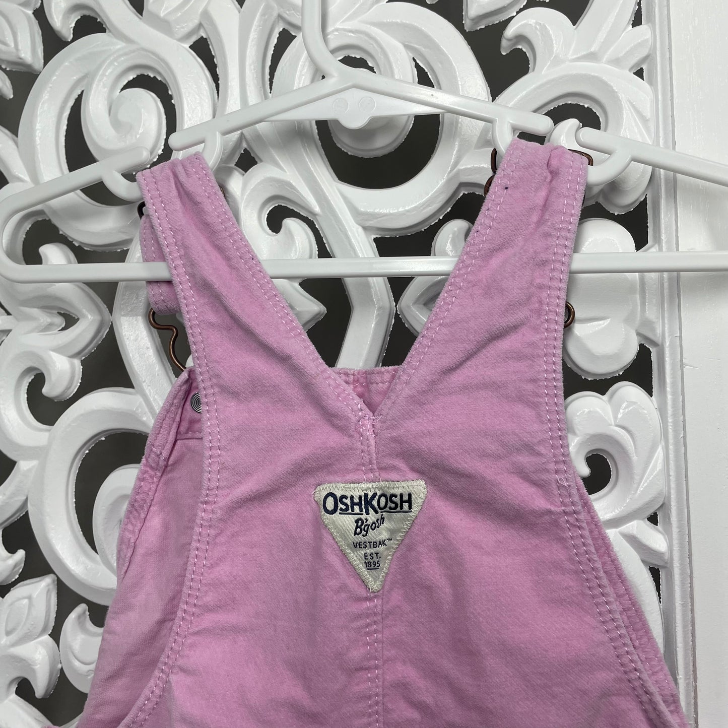 Oshkosh Girls Pink Overalls Size 24m