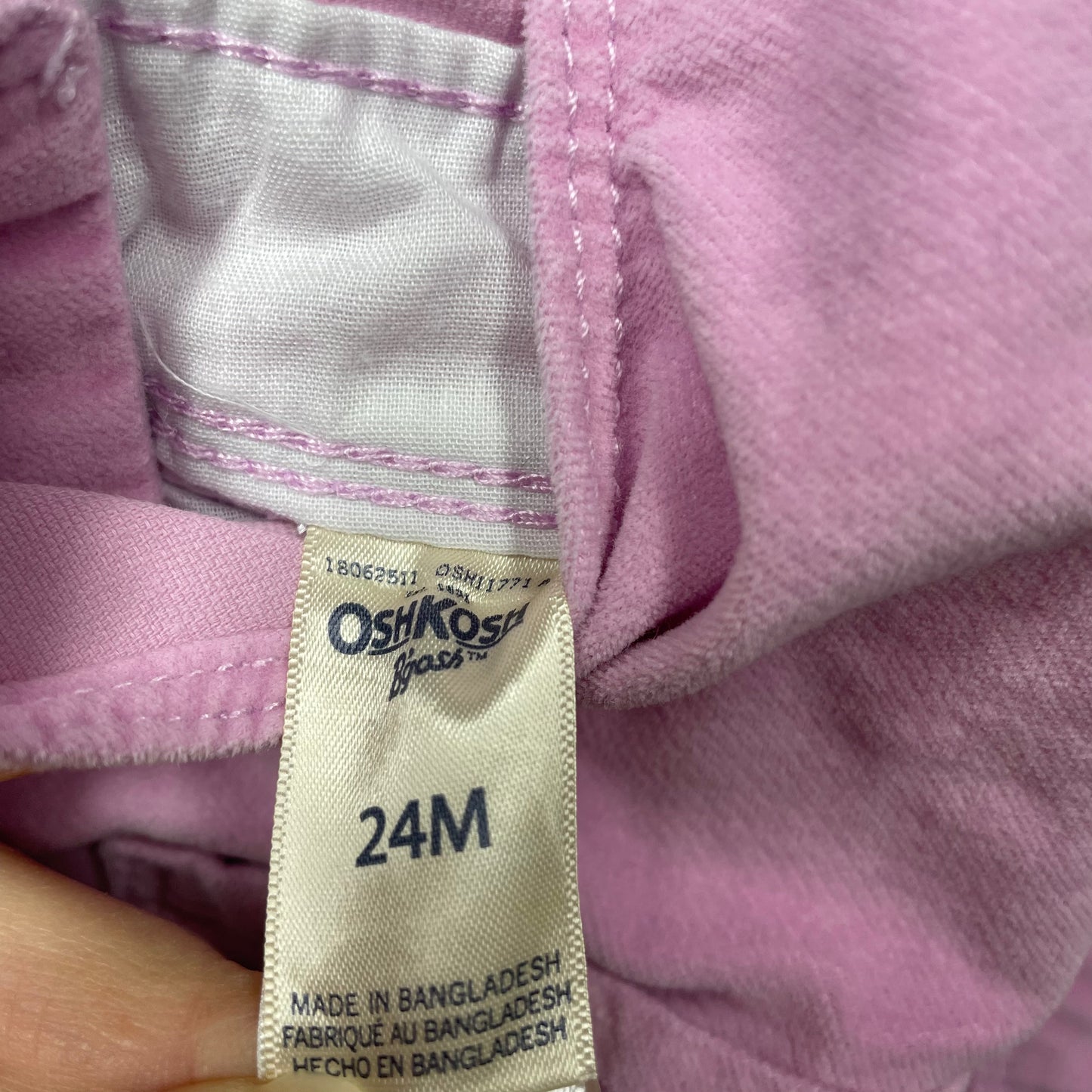 Oshkosh Girls Pink Overalls Size 24m