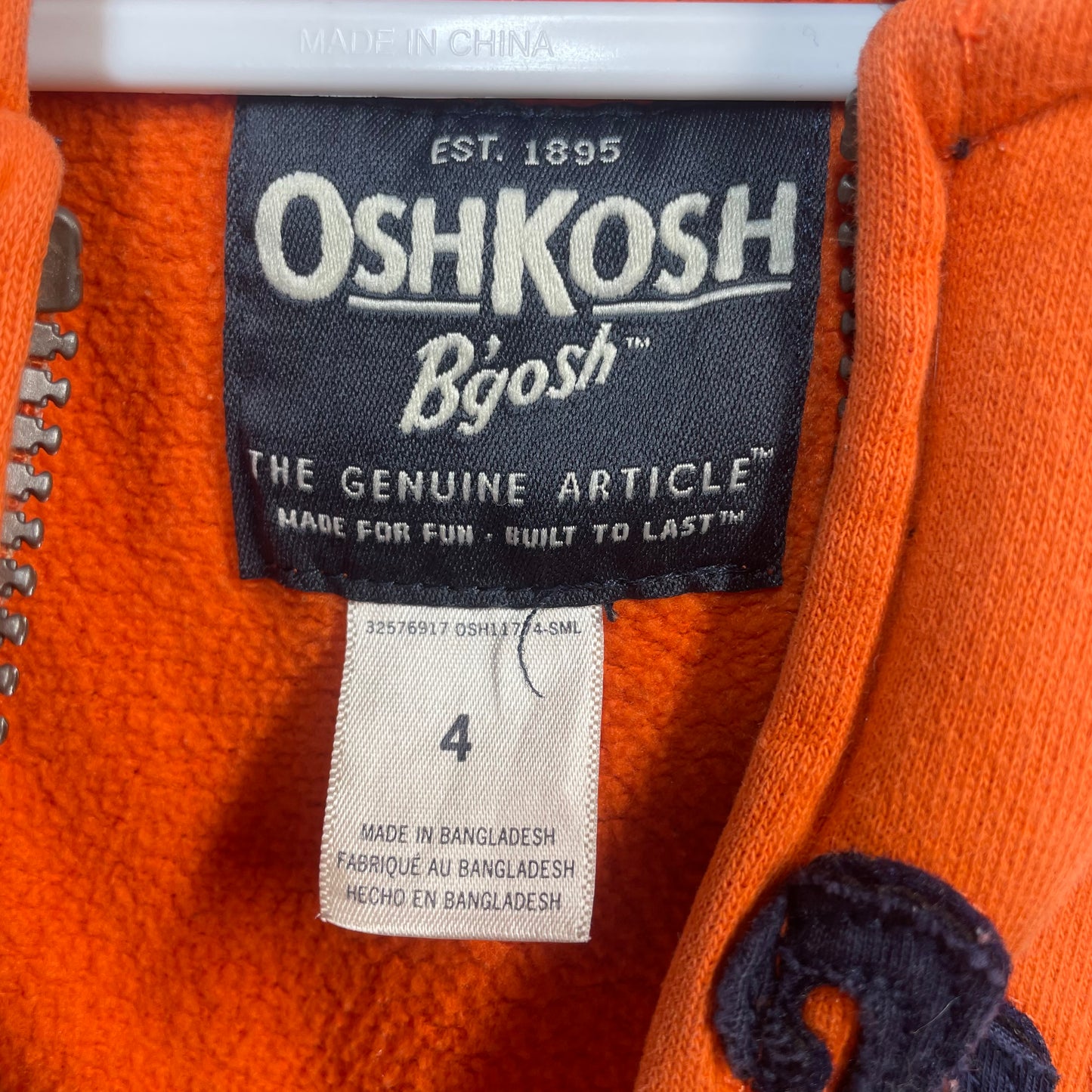 Oshkosh Jumper Orange Size 4