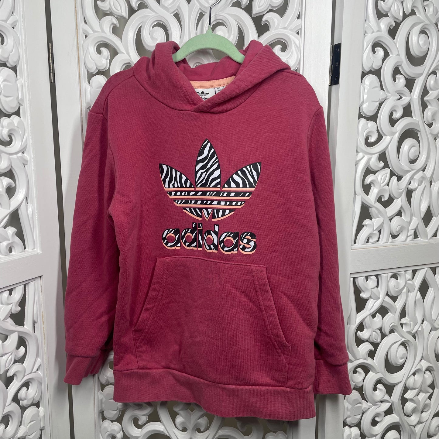 Adidas Girls Hooded Jumper Size 6-7