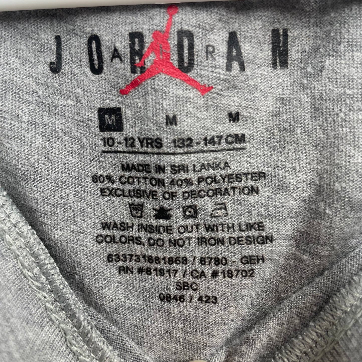 Jordan T-shirt Size M 10-12 Yrs