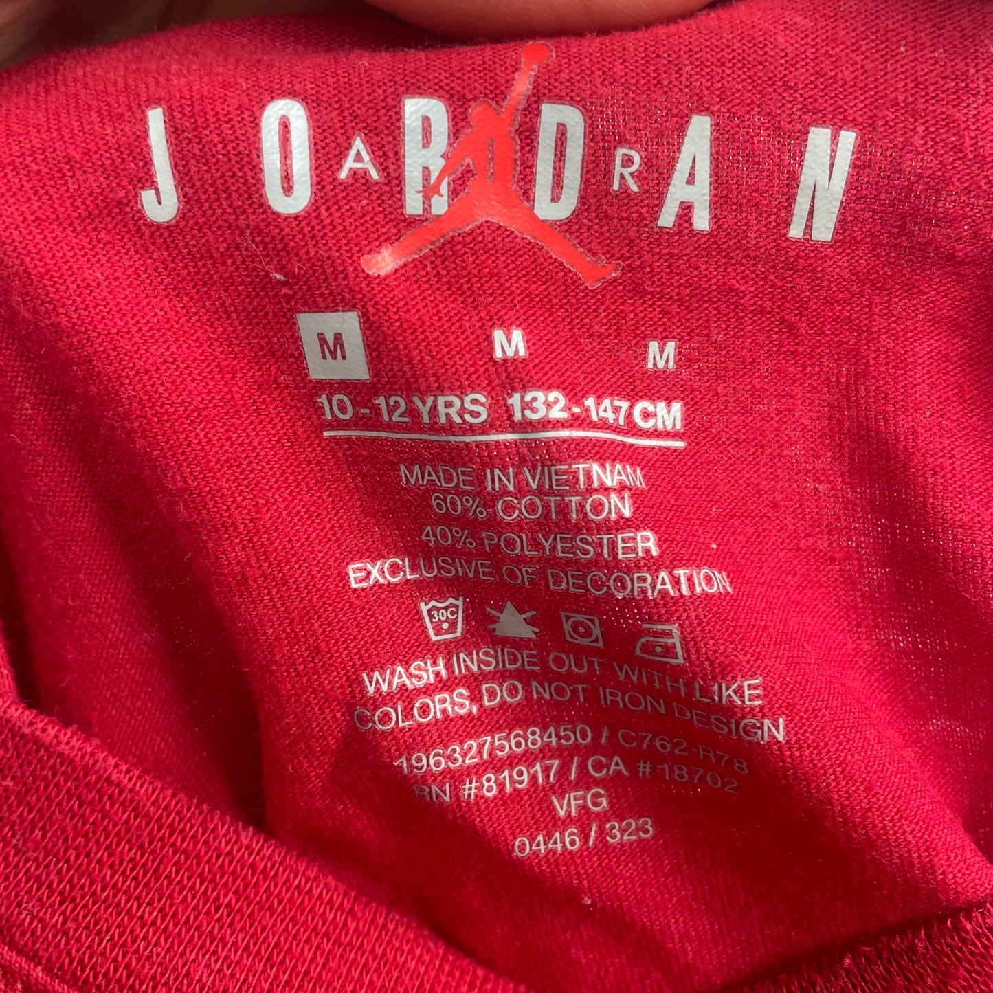 Jordan T-shirt Size M 10-12Yrs