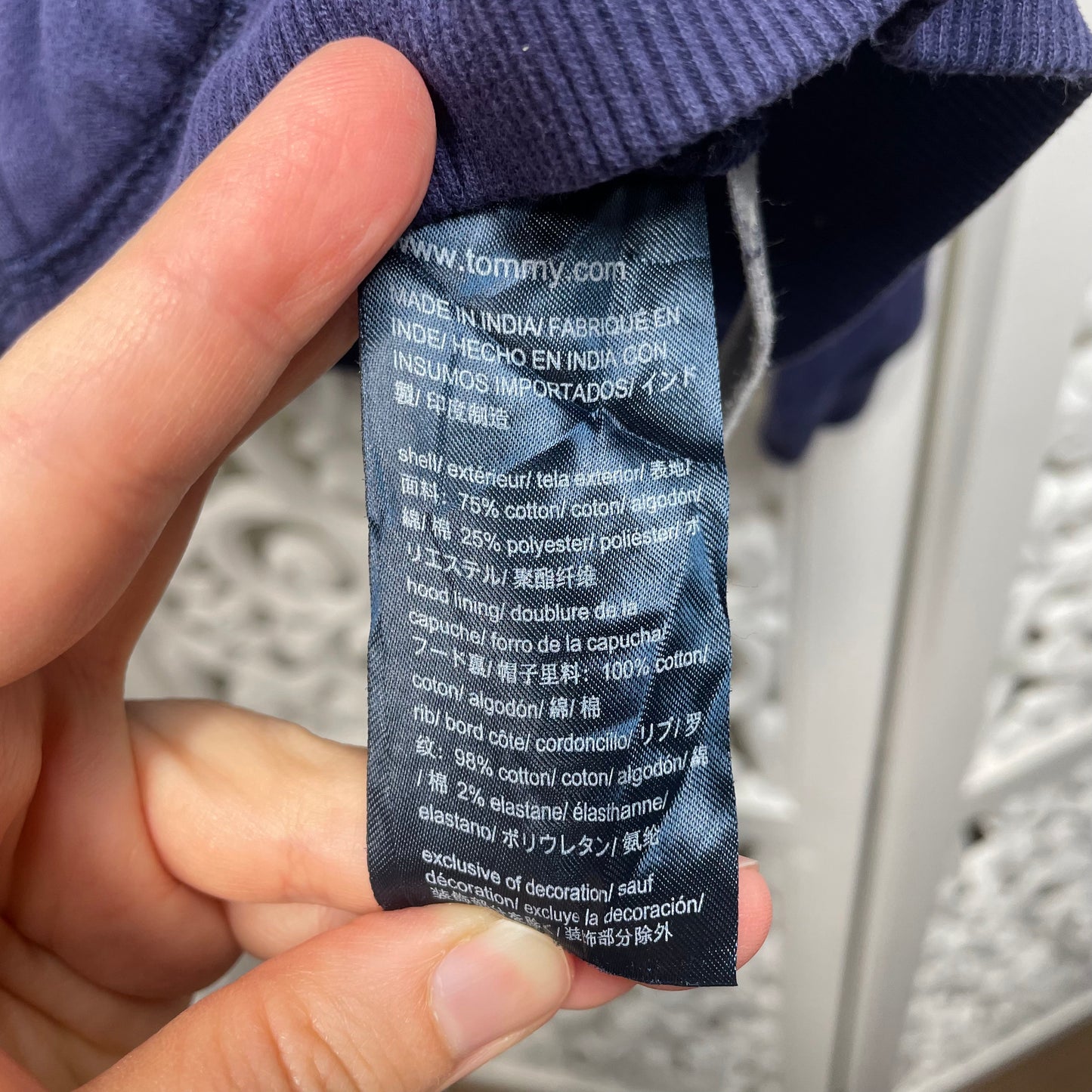 Tommy Hilfiger Girls Hooded Jumper Size 6-7