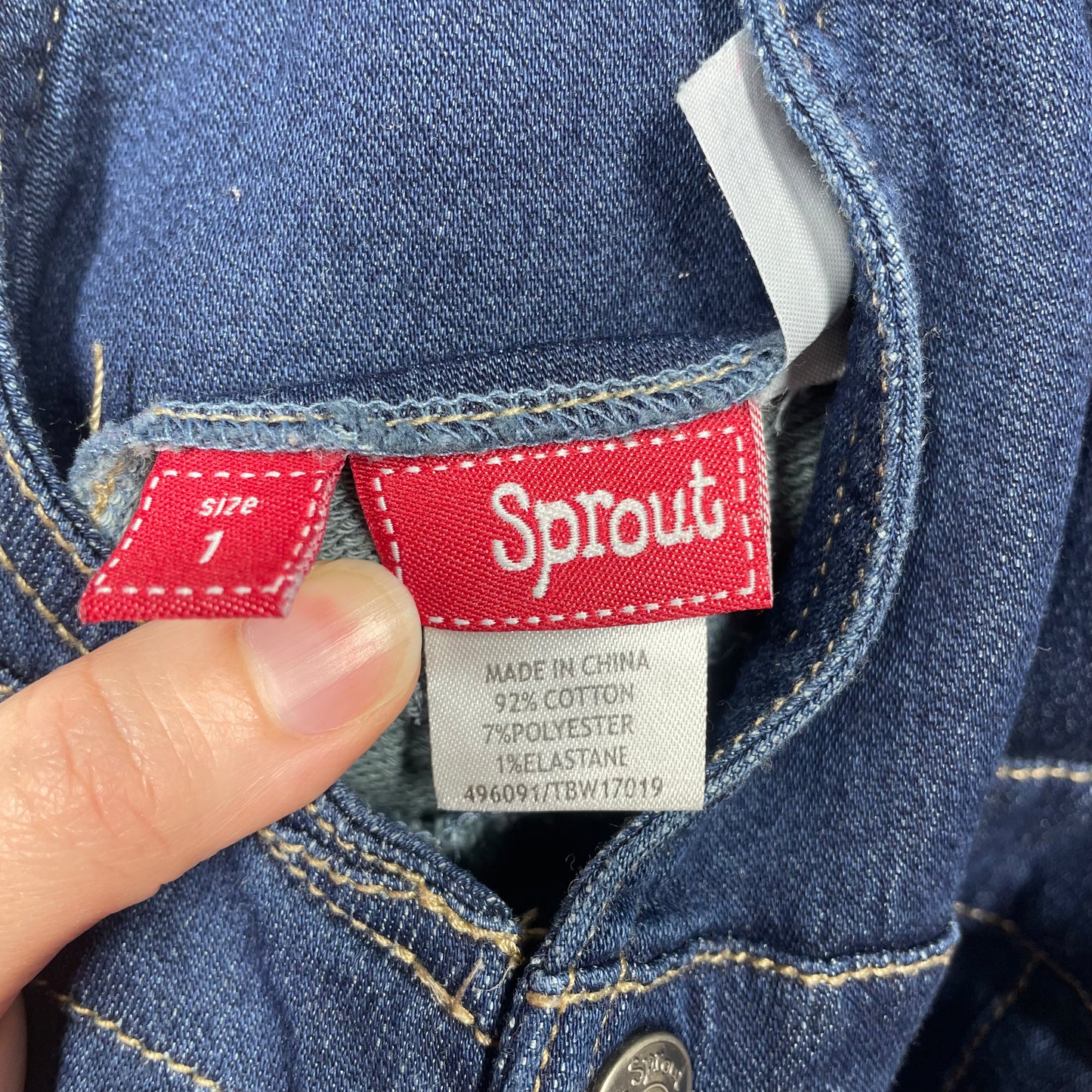 Sprout Boys Overalls Size 1 Dinosaur