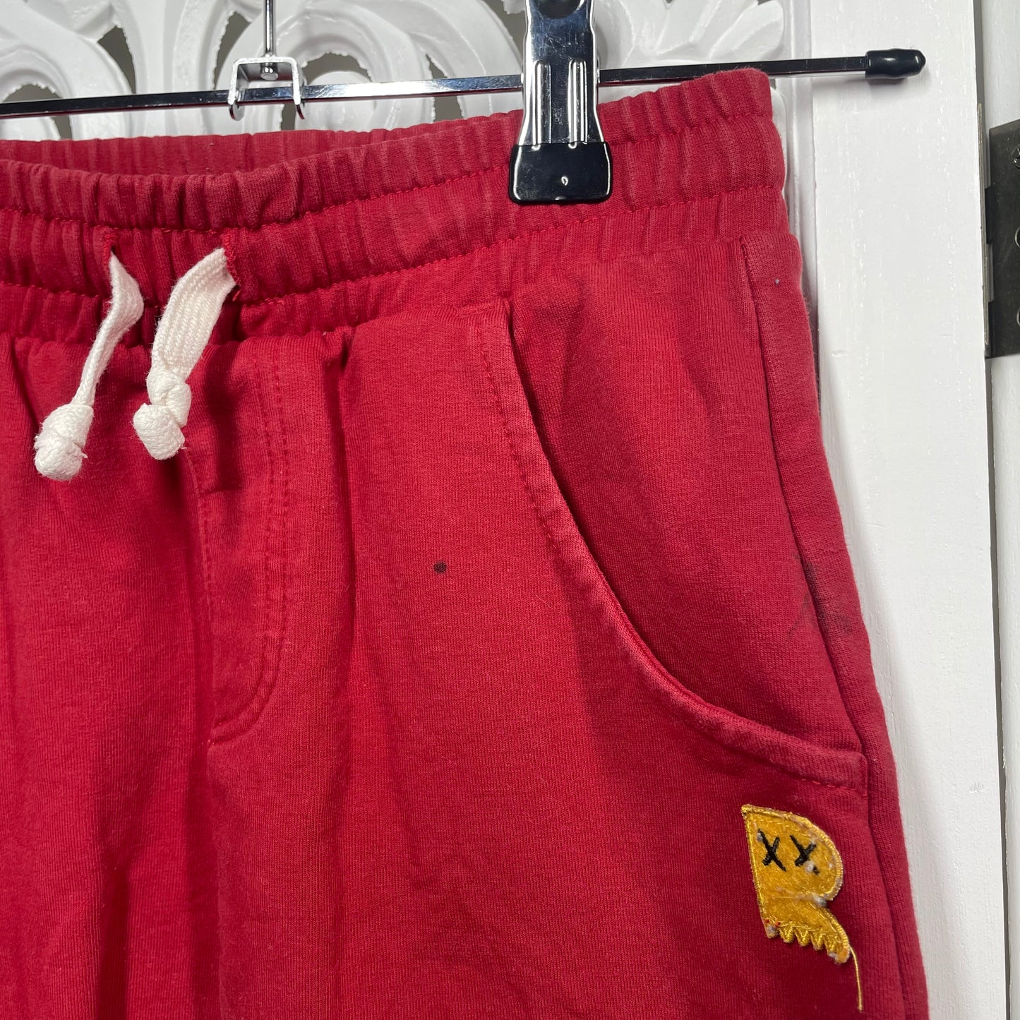 Rock Your Kid Boys Red Trackies with Stars Size 4