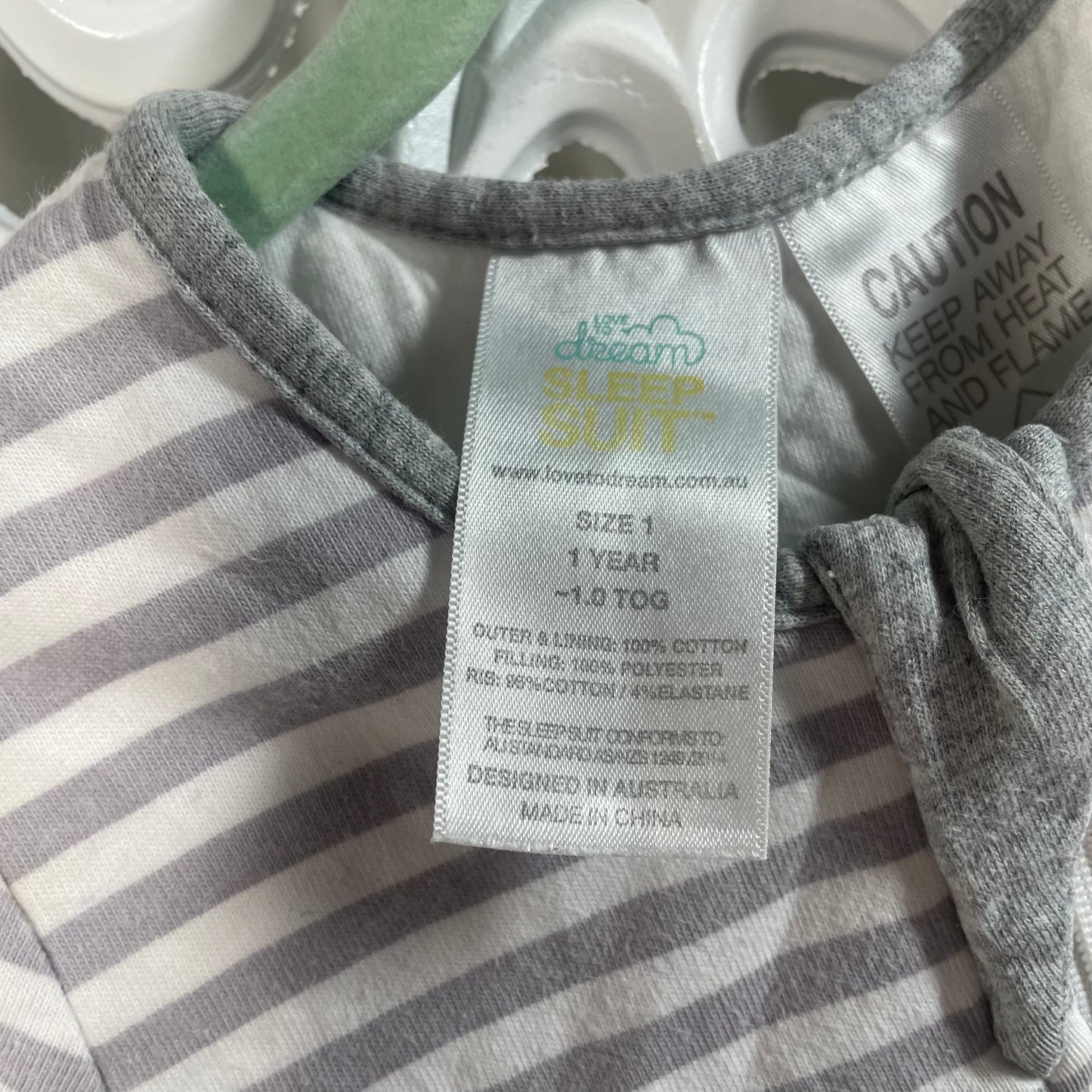 Love to Dream Sleepsuit -1.0 tog Size 1