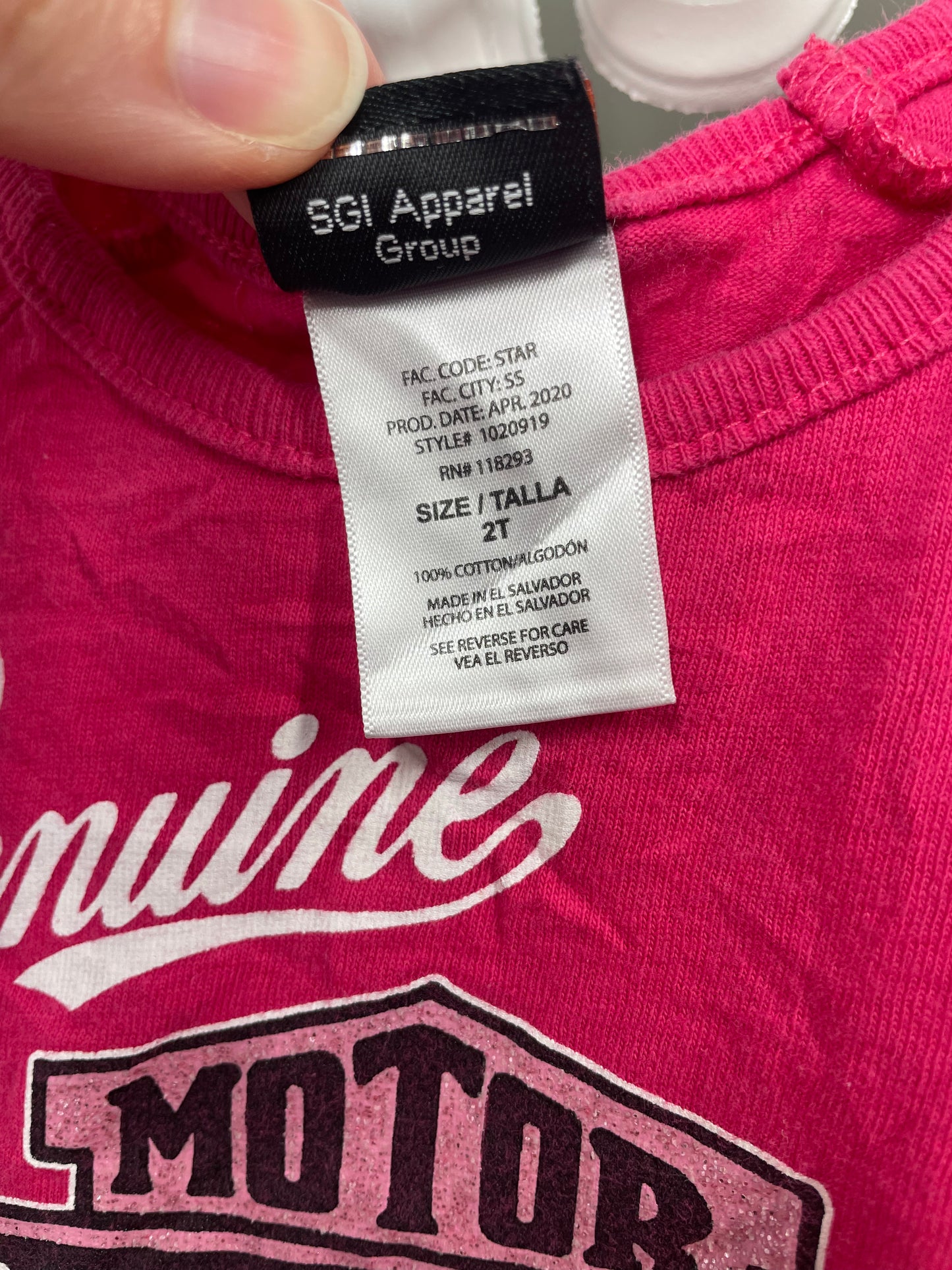 Harley Davidson Girls Tshirt Pink Size 2T