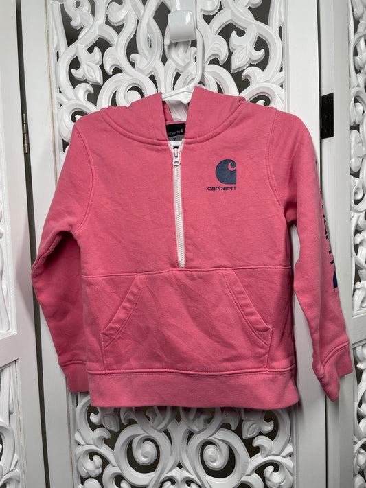 Carhartt Girls Jumper Pink With Hood Size 3T