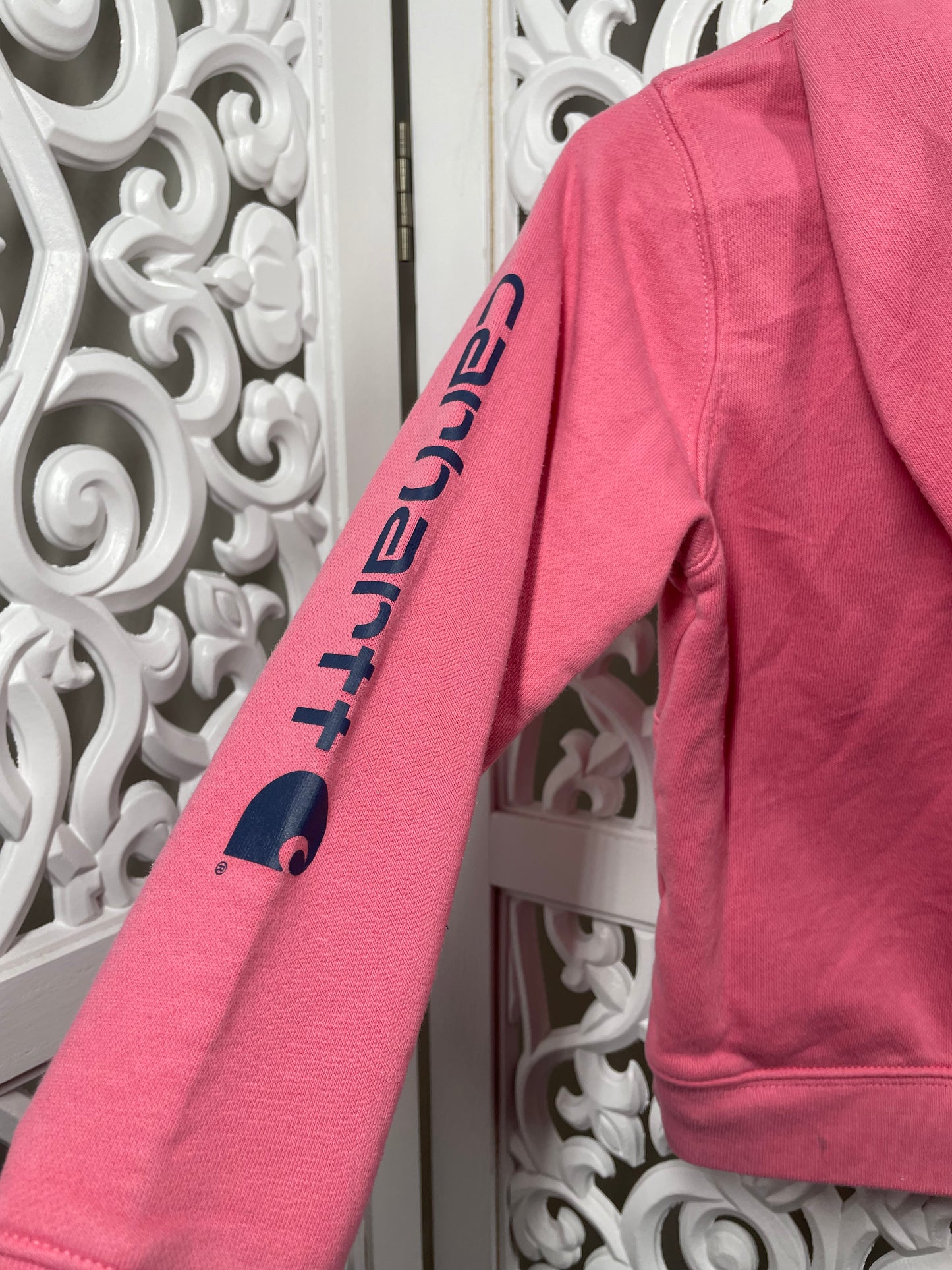 Carhartt Girls Jumper Pink With Hood Size 3T