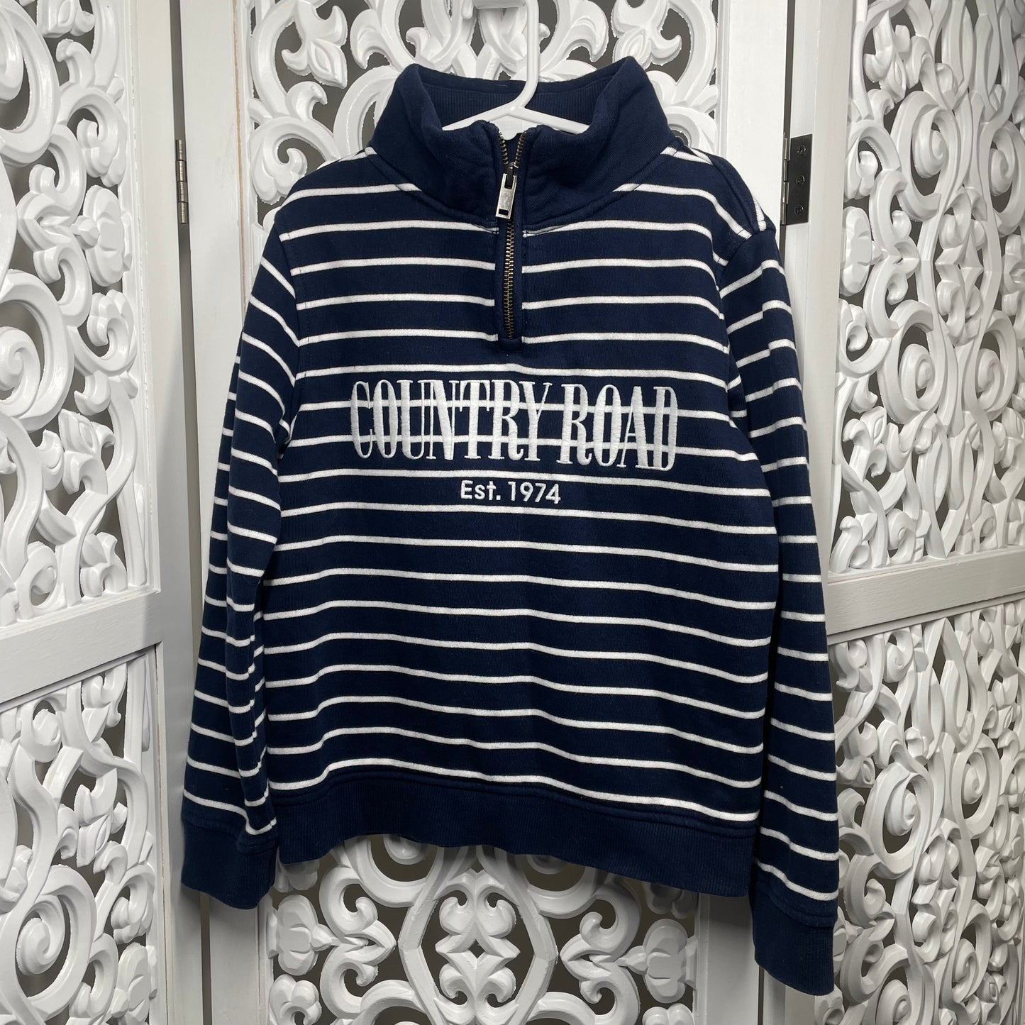 Country Road Boys Jumper Size 8 Pull Over 1/4 Zip