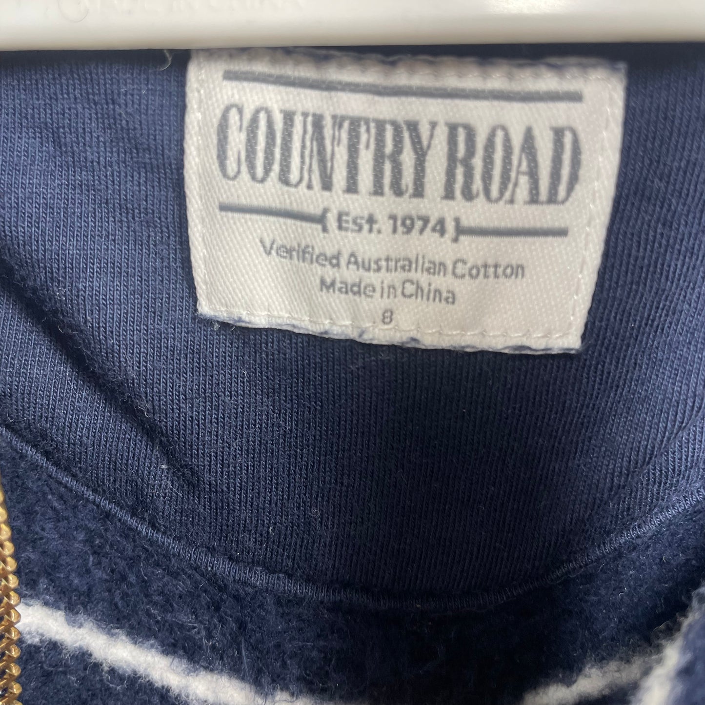 Country Road Boys Jumper Size 8 Pull Over 1/4 Zip