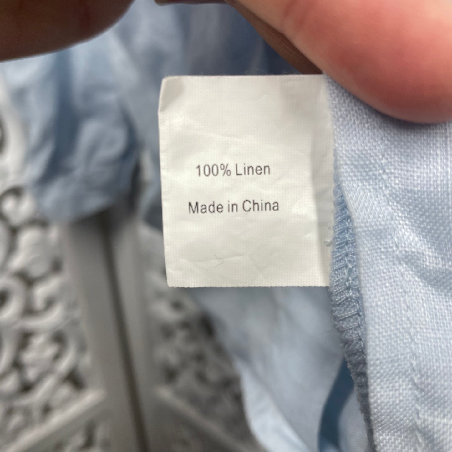 Seed Boys Long Sleeve Shirt Blue Size 6-7 (missing button)