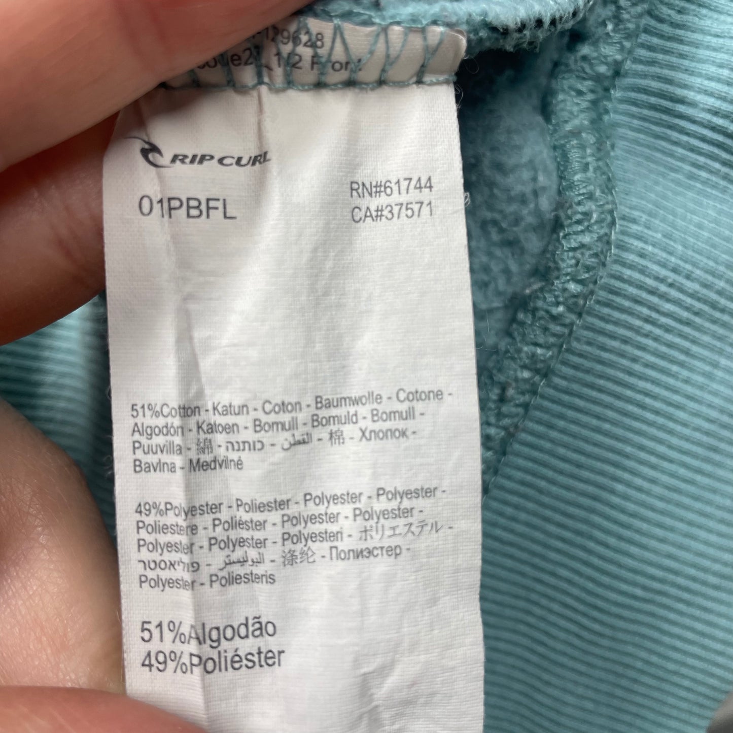 Rip Curl Girls Jumper Size 16 With Hood Pullover