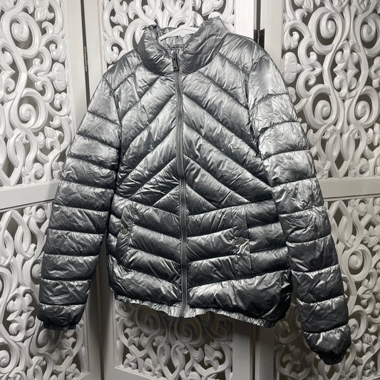 Zara Girls Silver Puffer Jacket Size 11-12