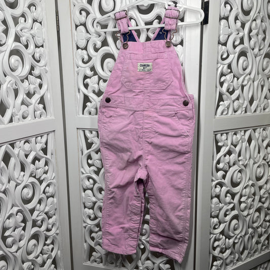 Oshkosh Girls Pink Overalls Size 24m