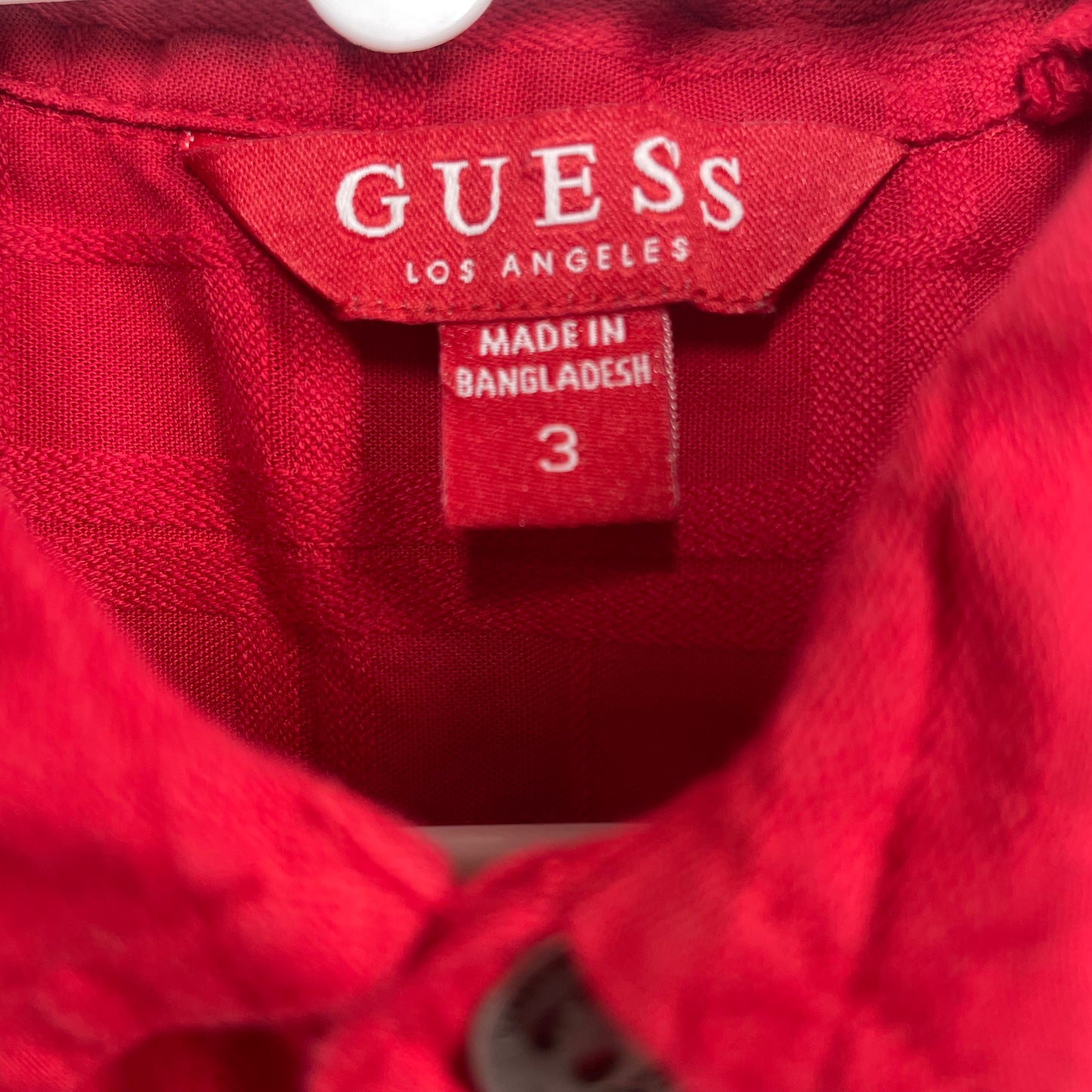 Guess Red Shirt Size 3