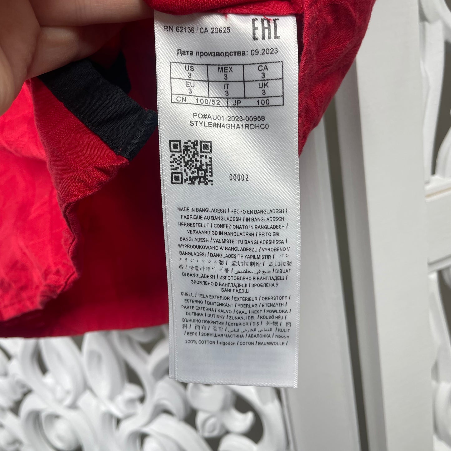 Guess Red Shirt Size 3