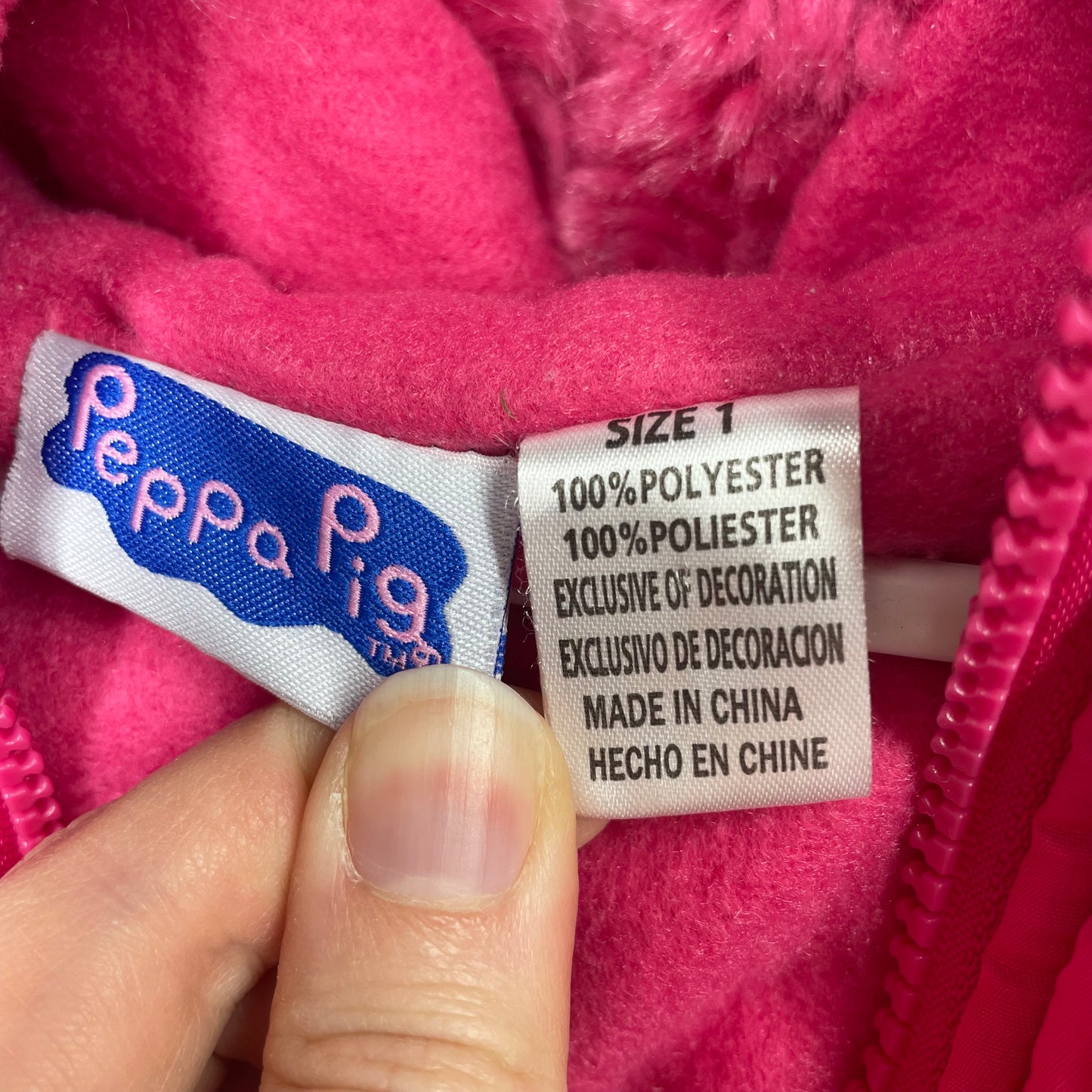 Peppa Pig Girls Jacket Size 1