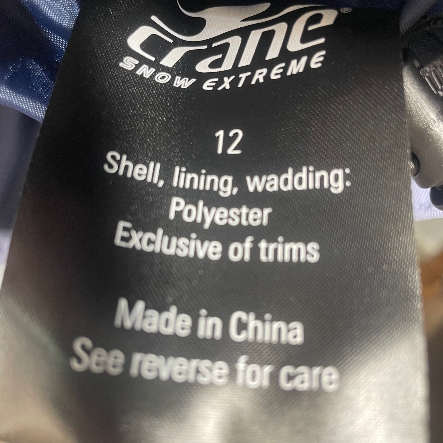 Crane Puffy Snow Jacket Size 12