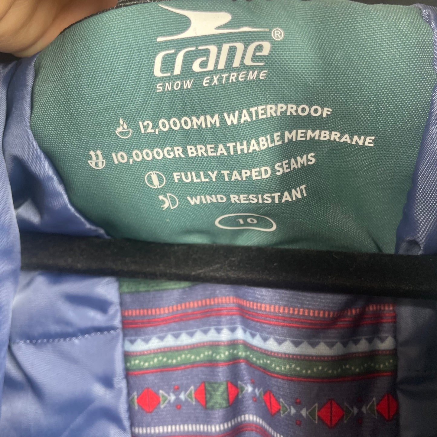 Crane Snow Jacket Size 10