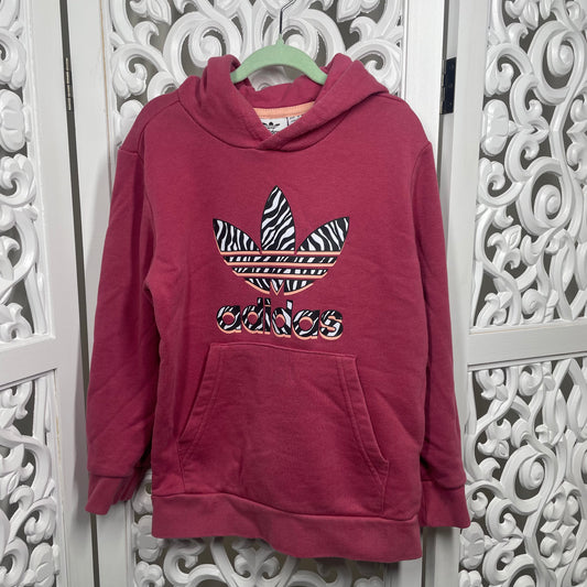 Adidas Girls Hooded Jumper Size 6-7