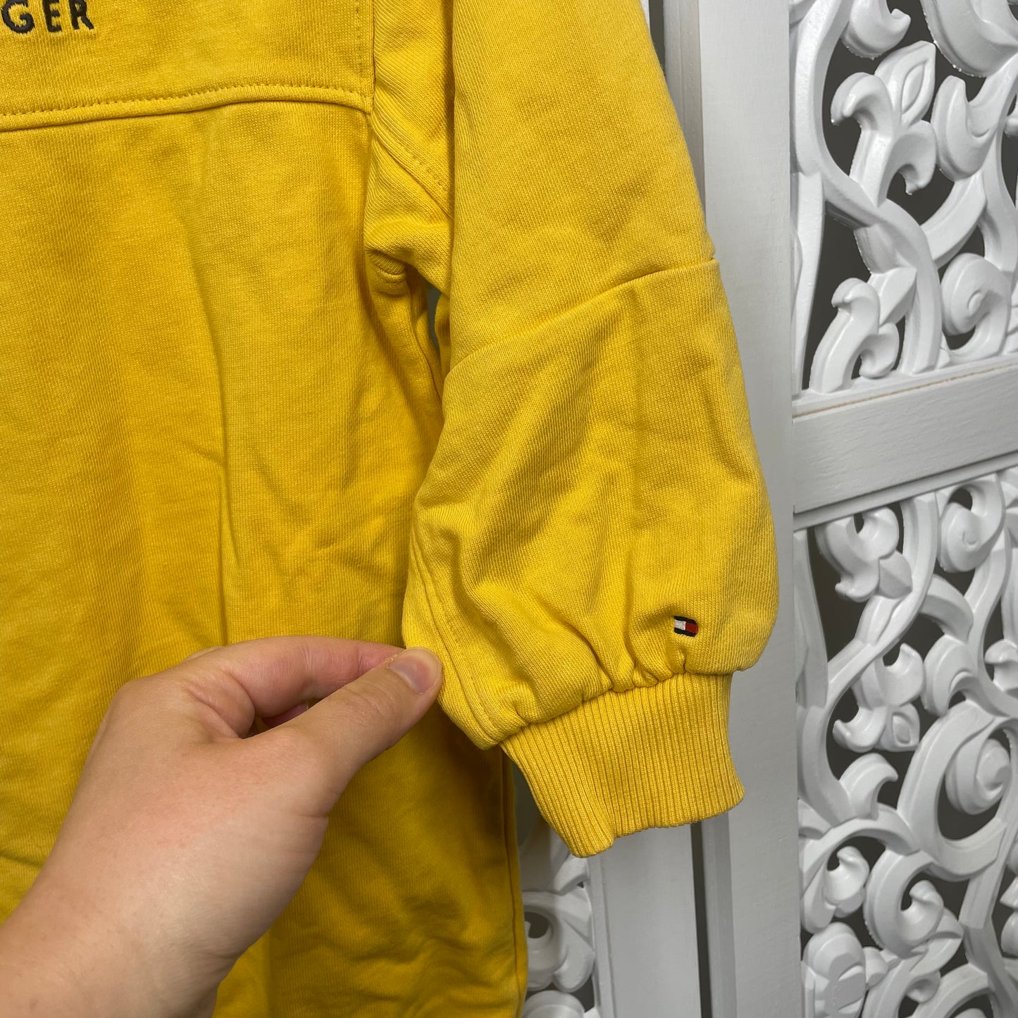 Tommy Hilfiger Yellow Hooded Jumper Size3-4