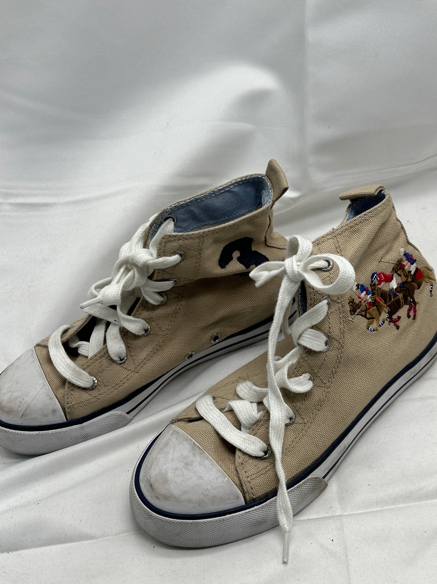 Ralph Lauren Polo Sneaker High Top Shoes Big Pony Sz 1.5