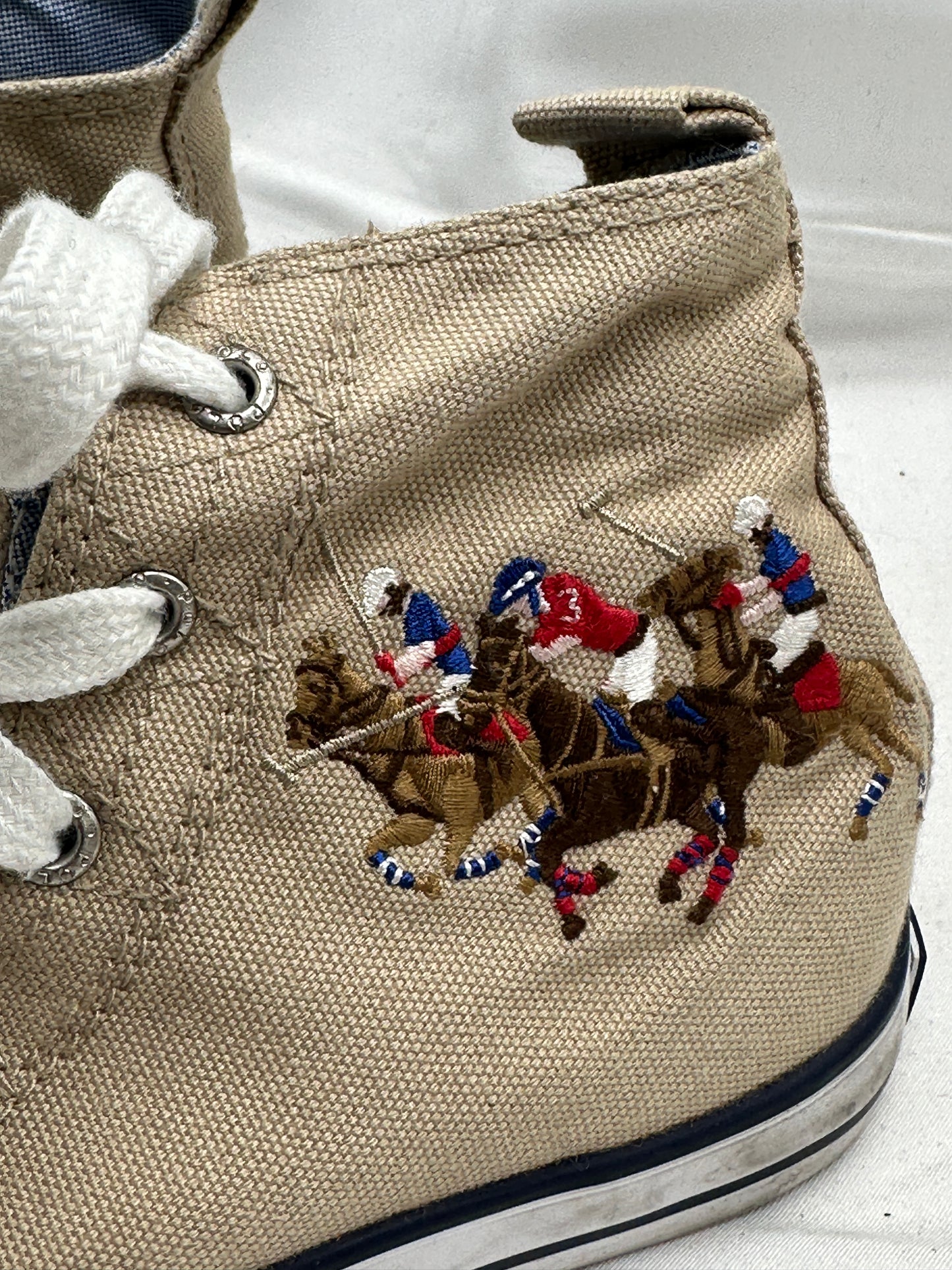 Ralph Lauren Polo Sneaker High Top Shoes Big Pony Sz 1.5