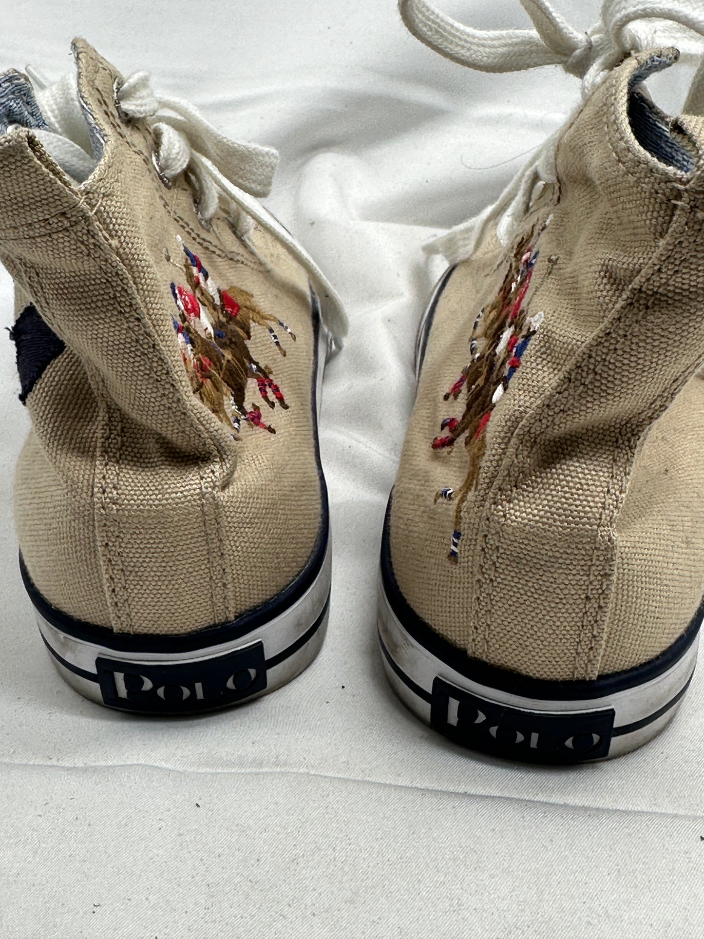 Ralph Lauren Polo Sneaker High Top Shoes Big Pony Sz 1.5