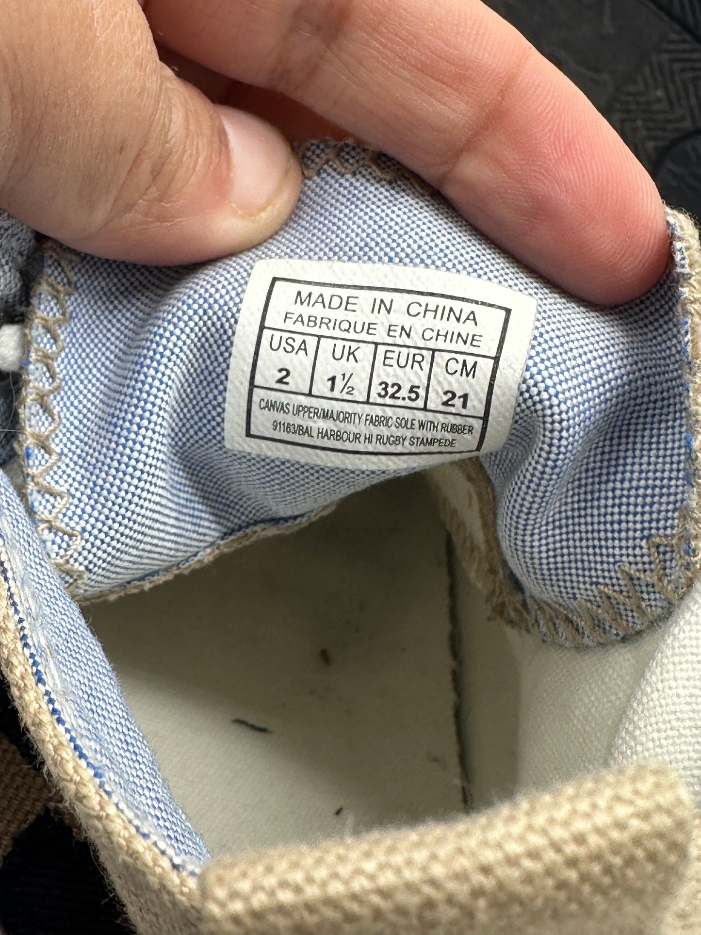 Ralph Lauren Polo Sneaker High Top Shoes Big Pony Sz 1.5