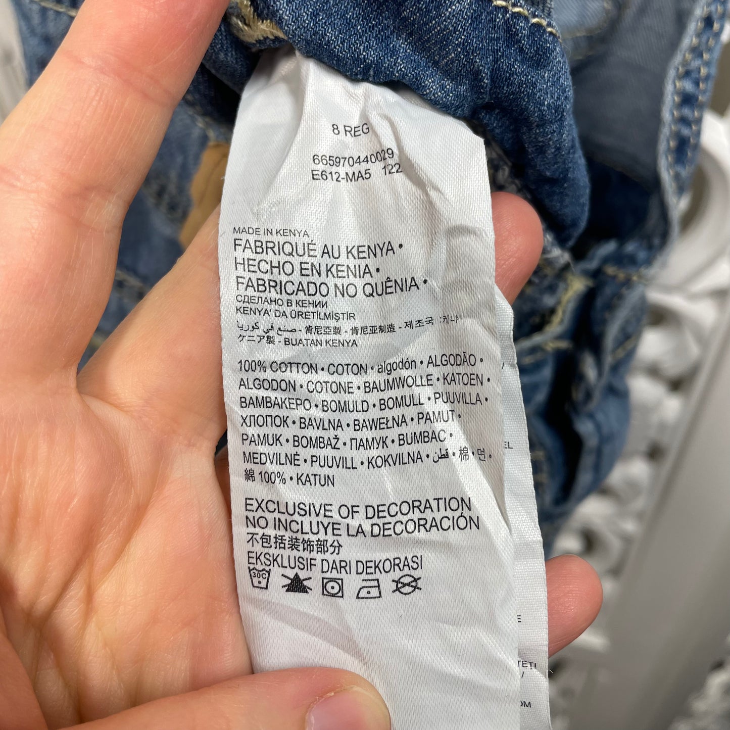 Levis Shortalls Size 8