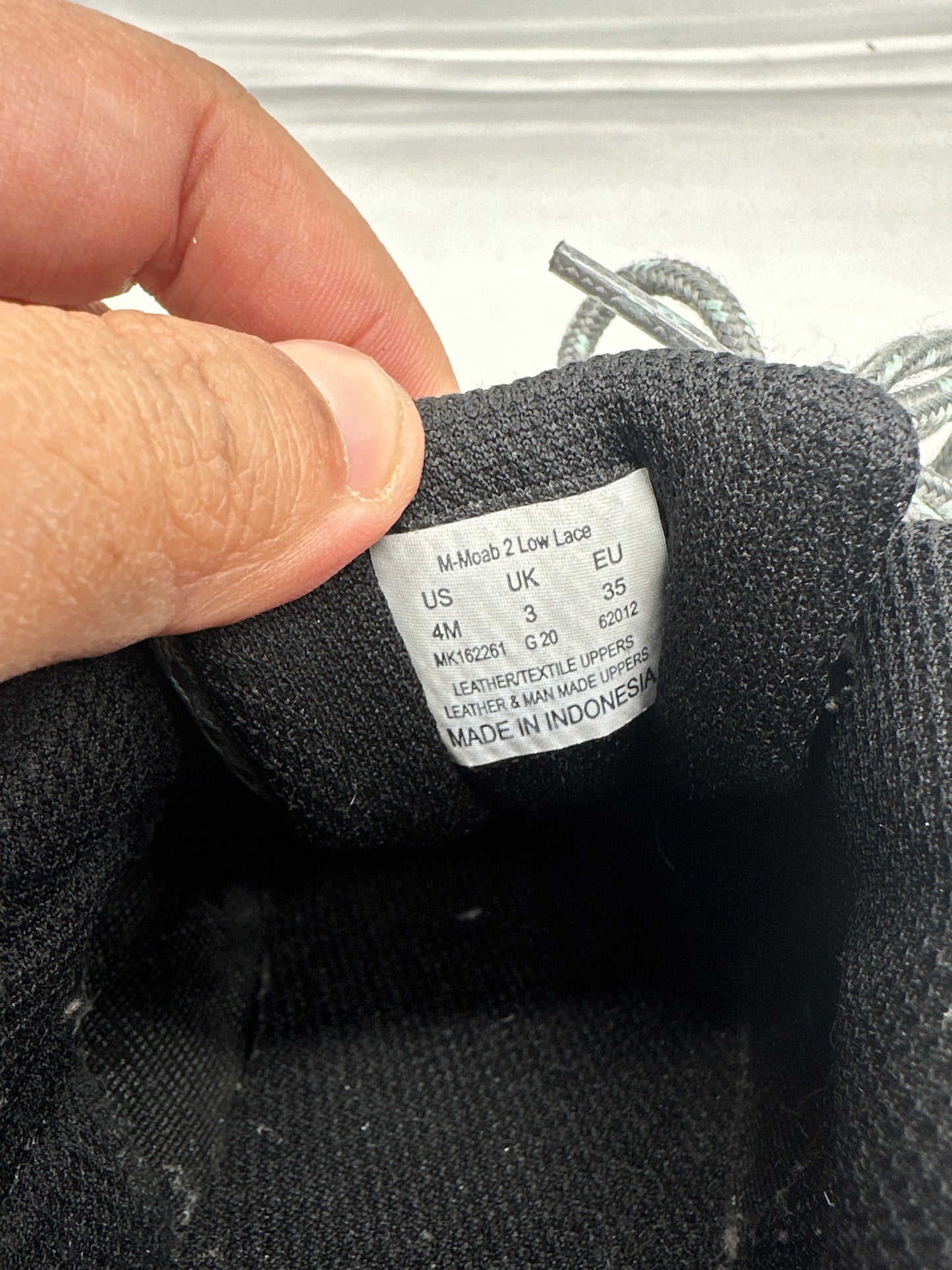 Merrell Child Sneakers Core Moab Low Lace Hiking Shoes Sz 3