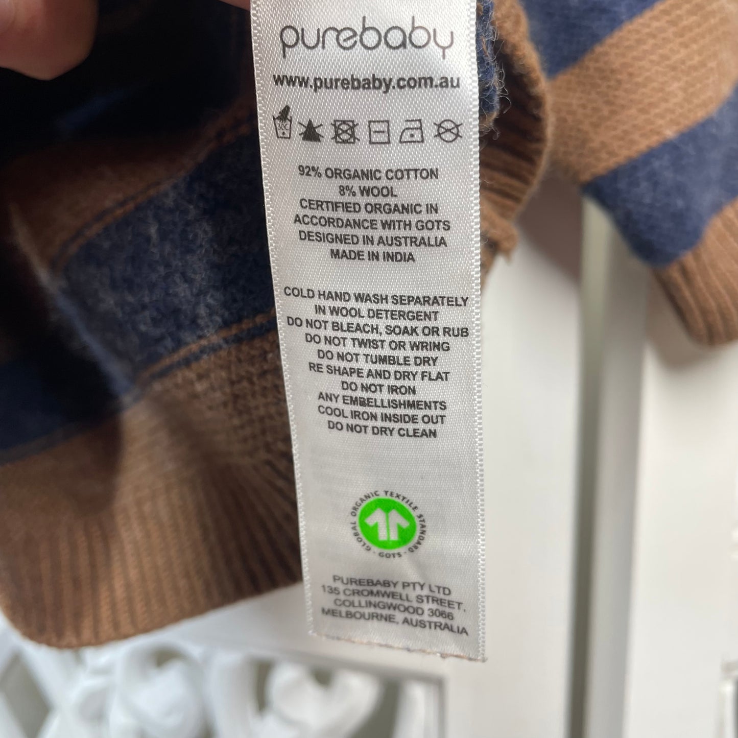 Purebaby Jumper Size 0 6-12 Months
