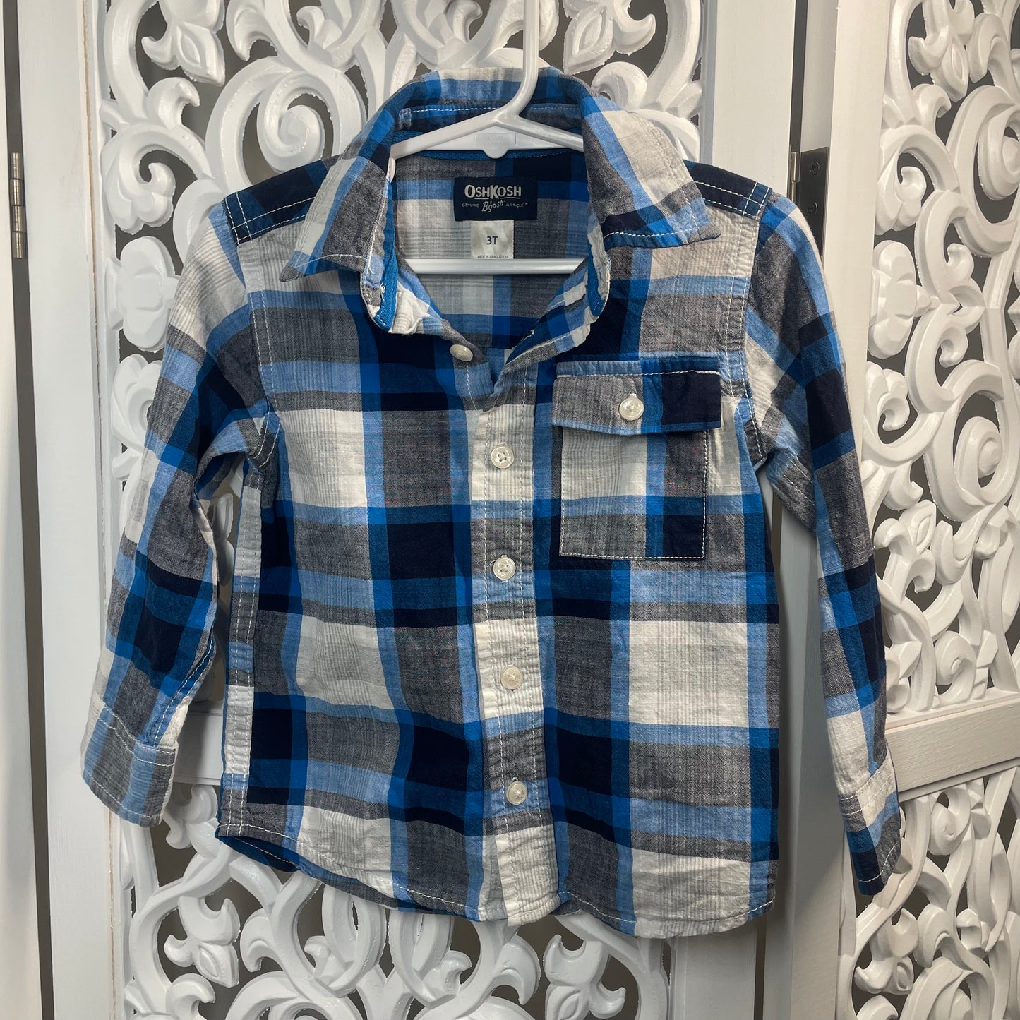Oshkosh Boys Shirt Long Sleeve Size 3T