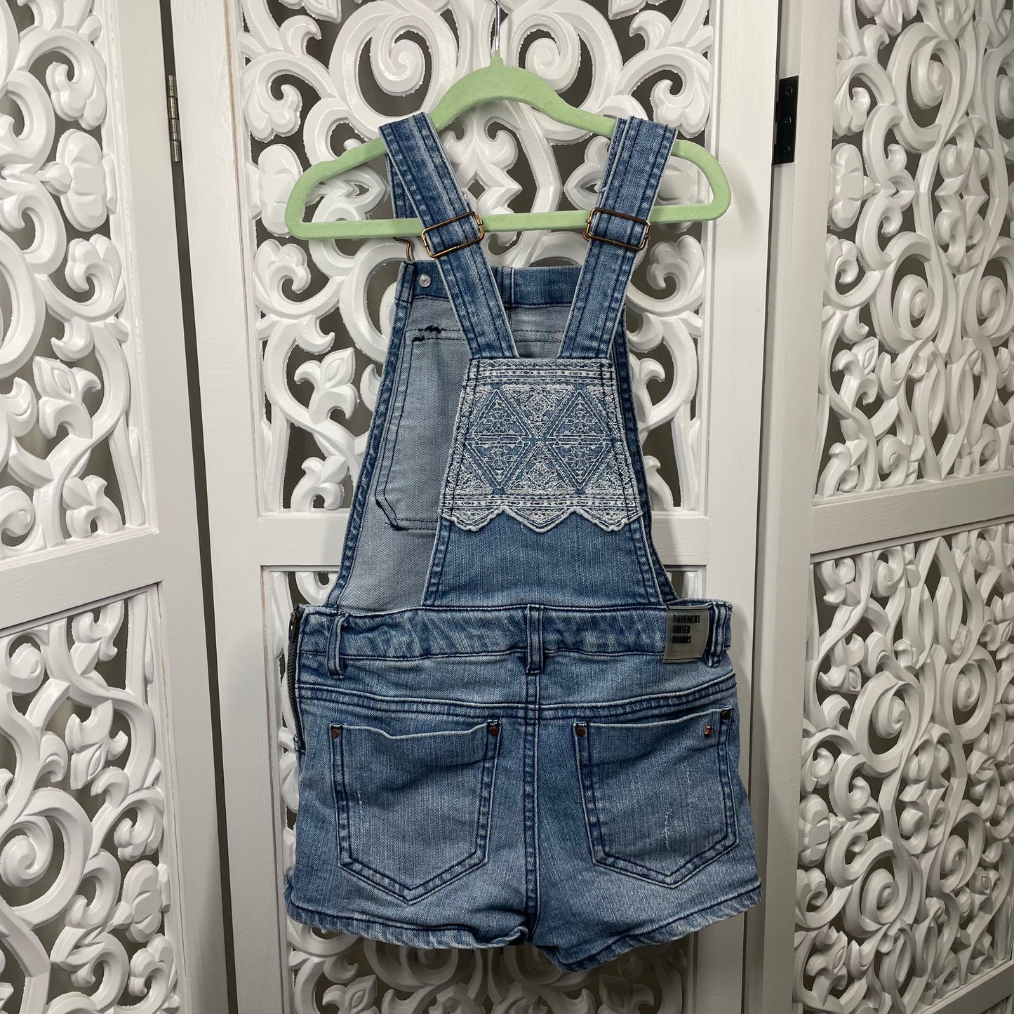 Pavement Denim Shortalls Size 8 XXXS