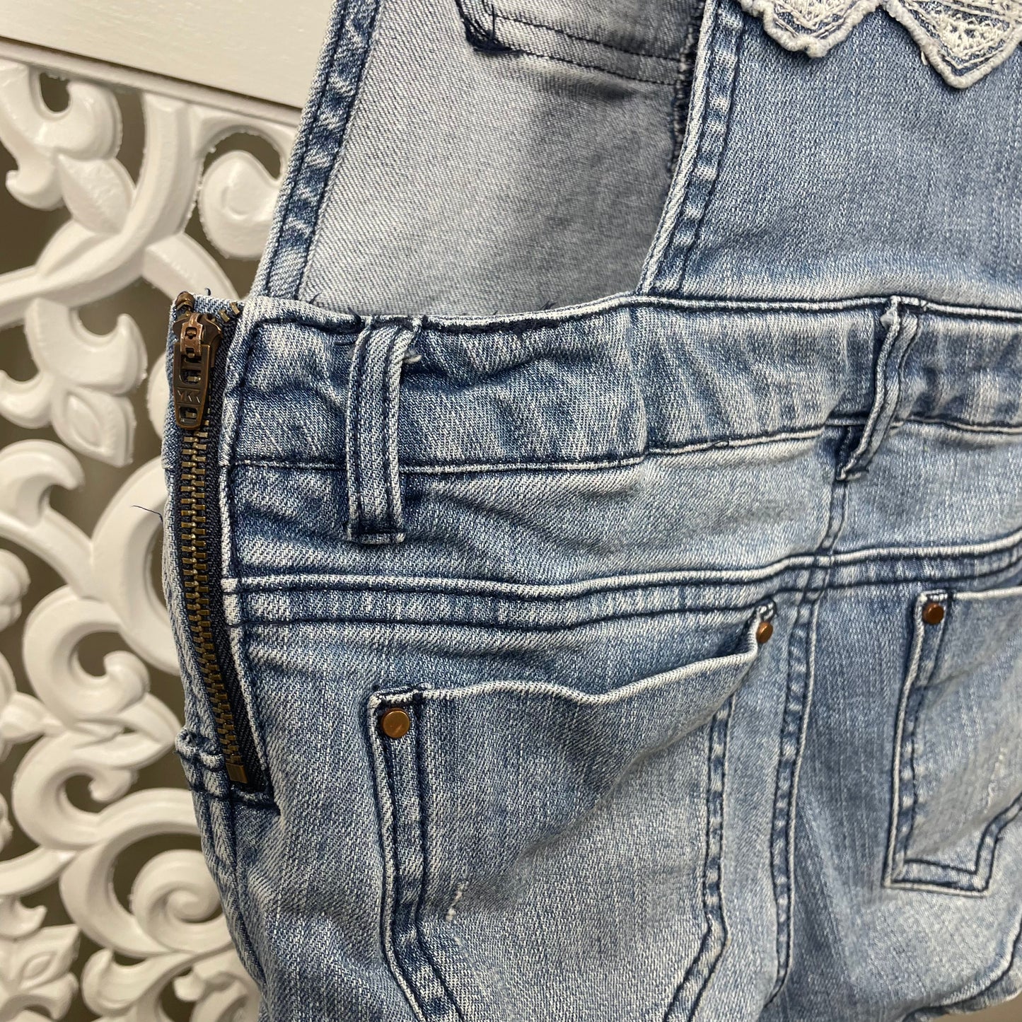 Pavement Denim Shortalls Size 8 XXXS