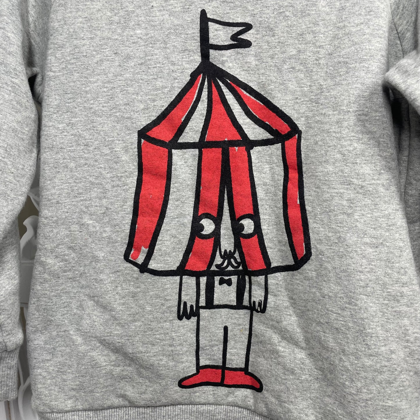 Minti Boys Jumper Grey Circus Sz 5