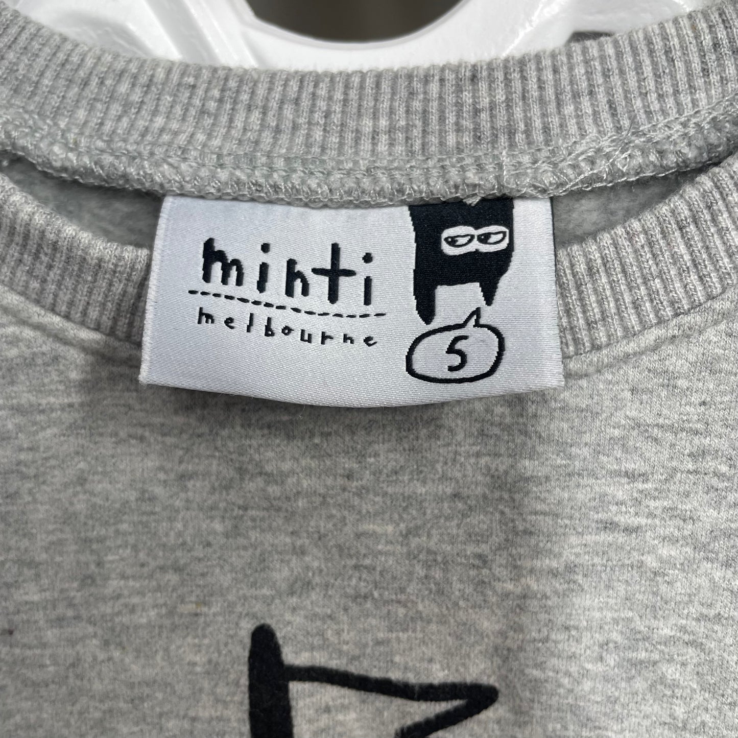 Minti Boys Jumper Grey Circus Sz 5