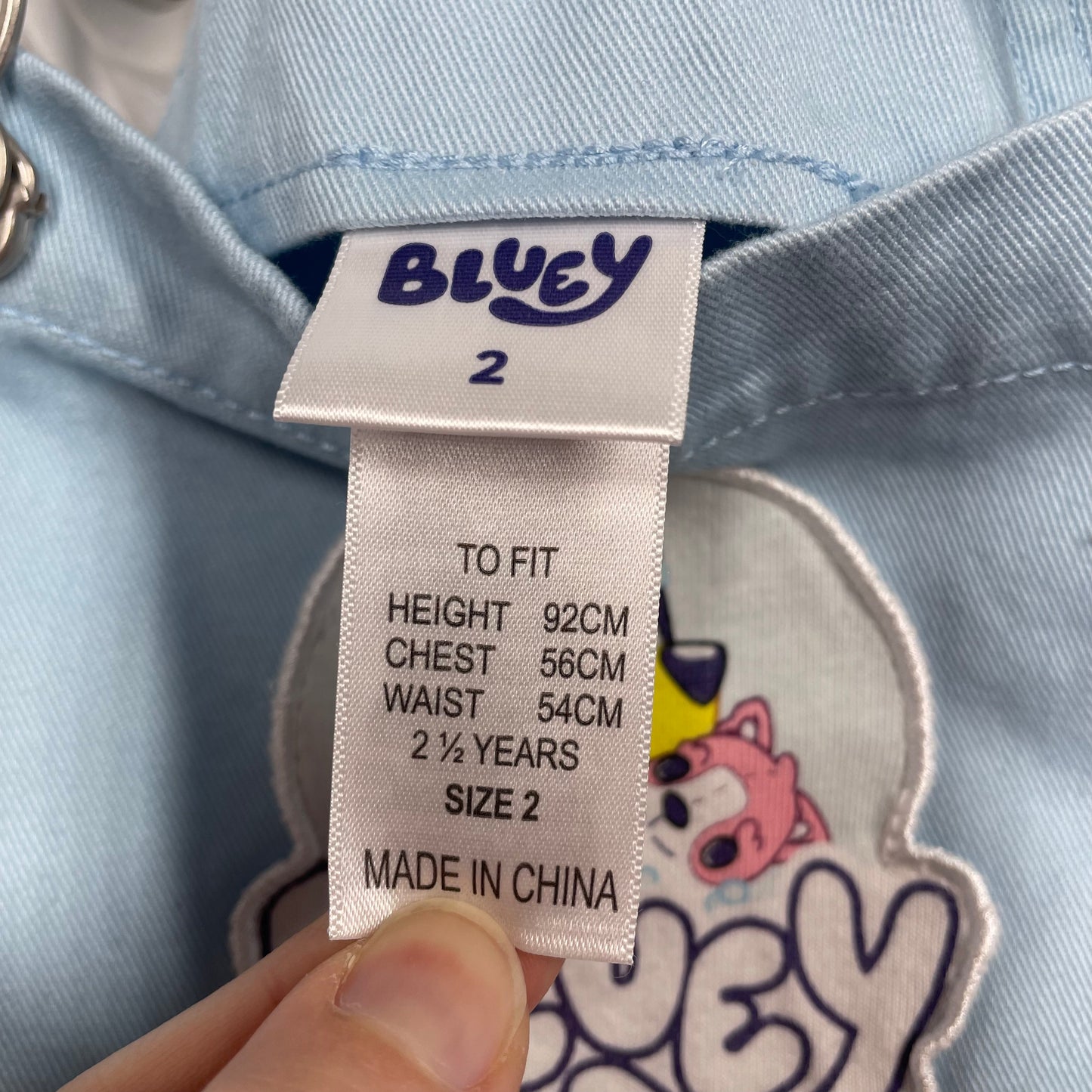 Bluey Overalls Dress Size 2