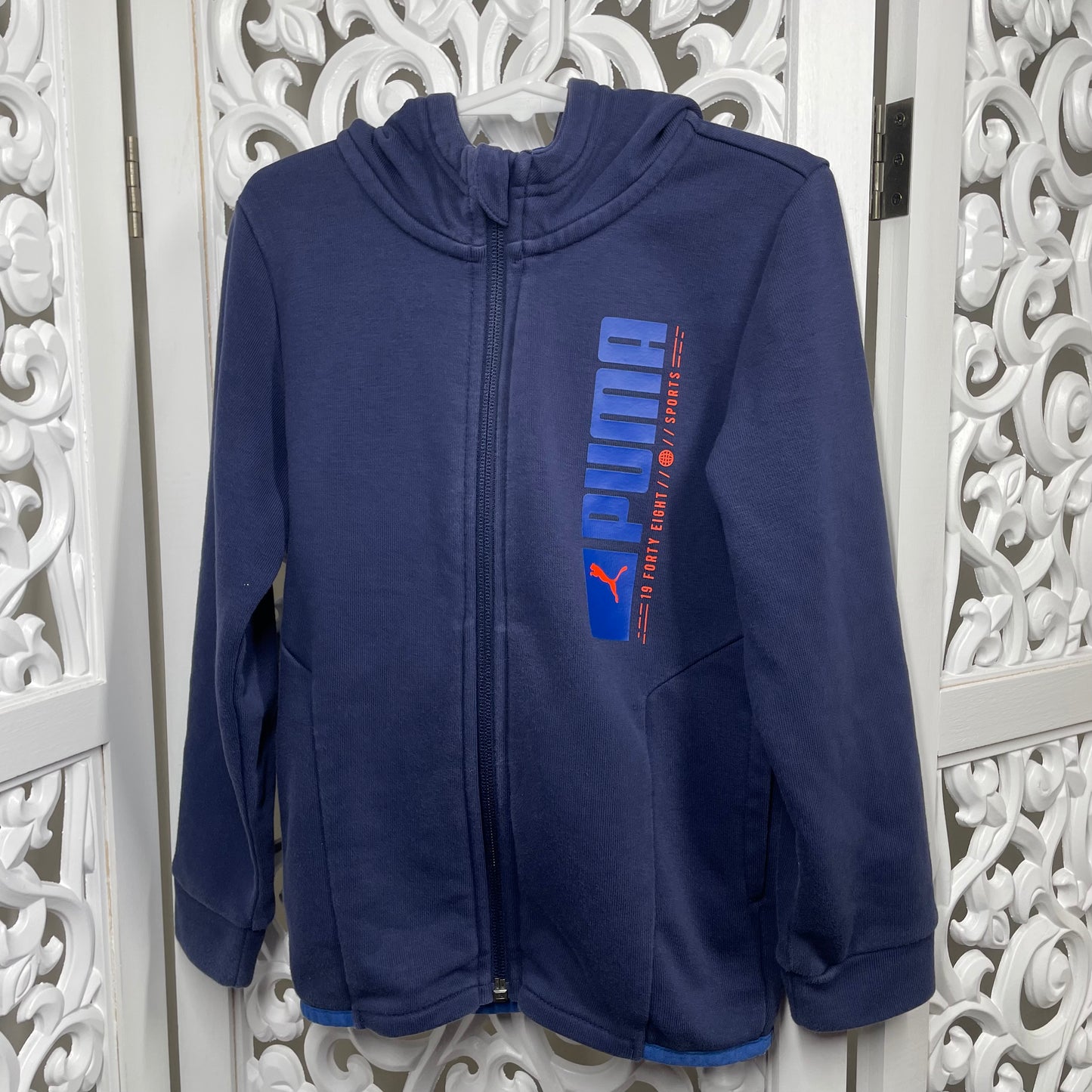 Puma Boys Jumper With Hood Full Zip Sz 5-6 yr