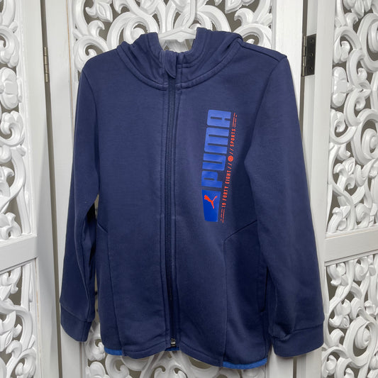 Puma Boys Jumper With Hood Full Zip Sz 5-6 yr