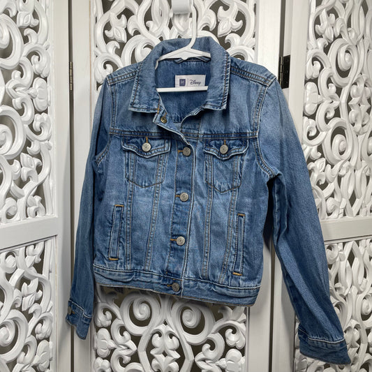 Gap Kids Disney Girls Denim Jacket Mickey Sz 8-9