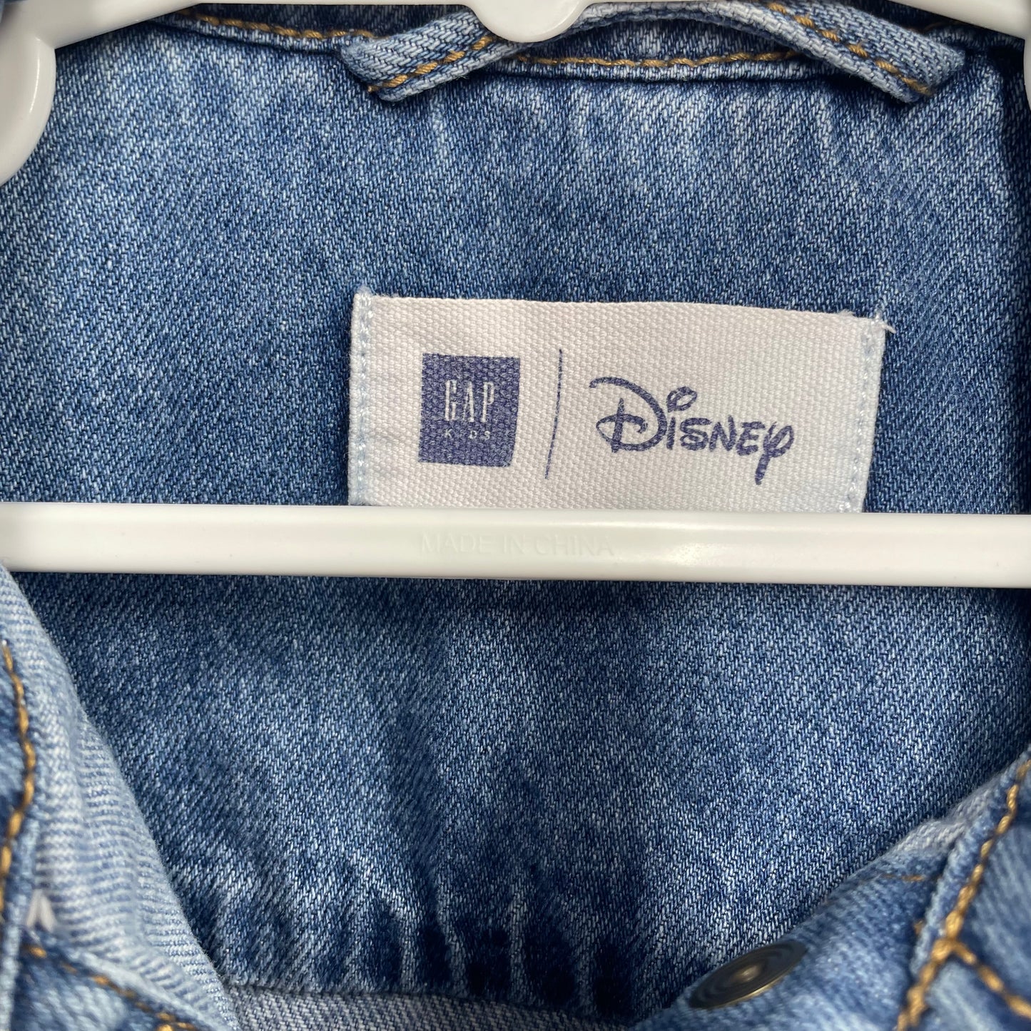 Gap Kids Disney Girls Denim Jacket Mickey Sz 8-9