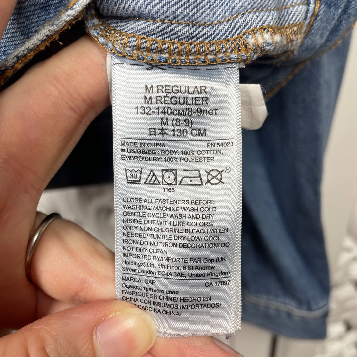 Gap Kids Disney Girls Denim Jacket Mickey Sz 8-9