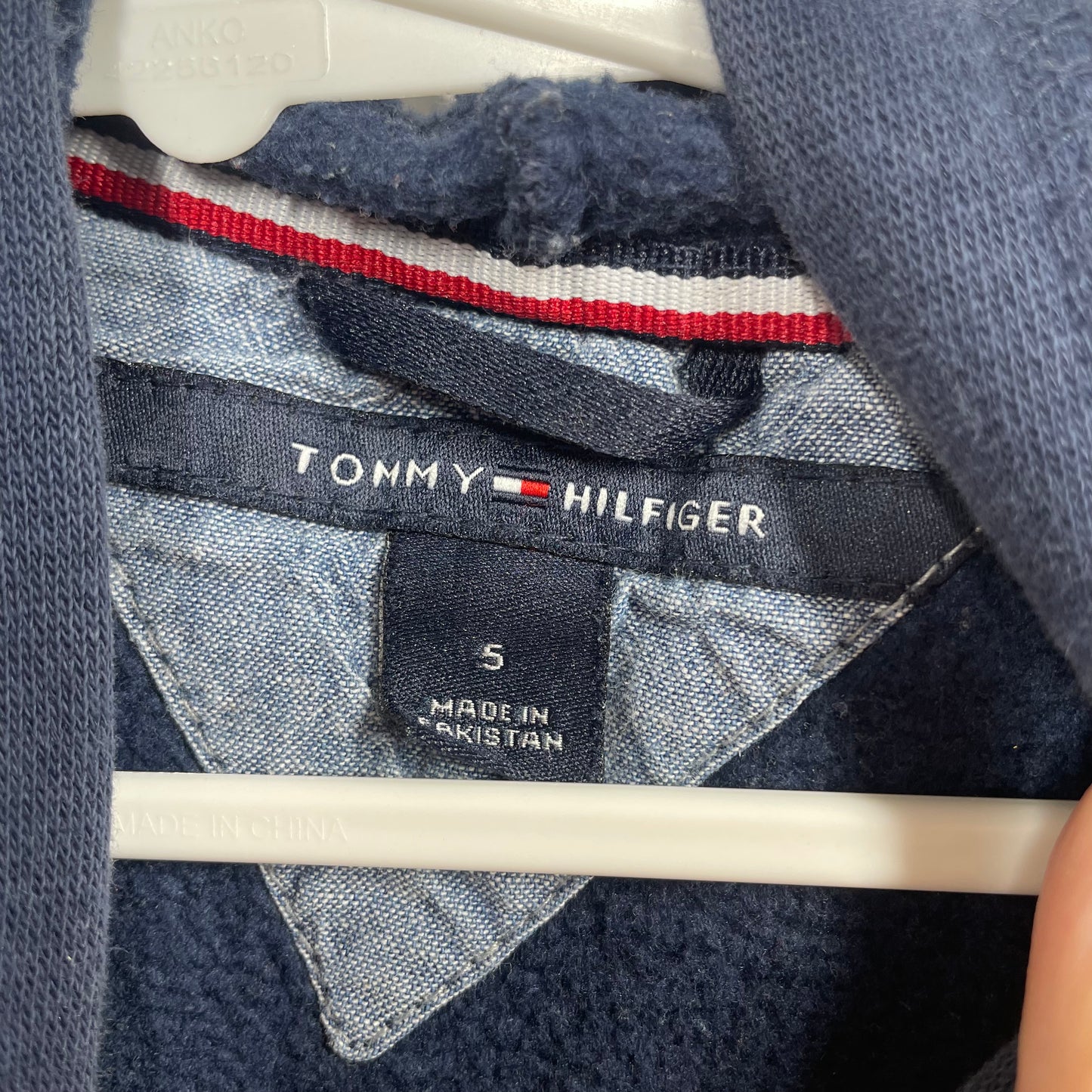 Tommy Hilfiger Boys Jacket Sz 5 With Hood Full Zip