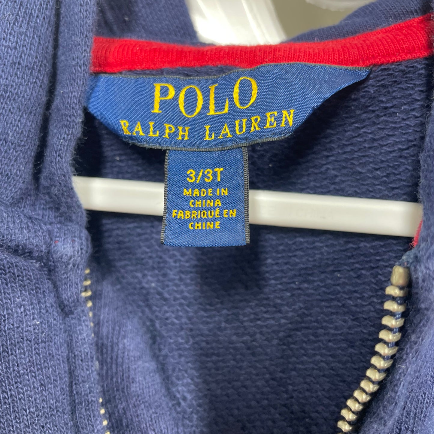 Ralph Lauren Polo Boys Jumper Sz 3/3T With Hood Full Zip