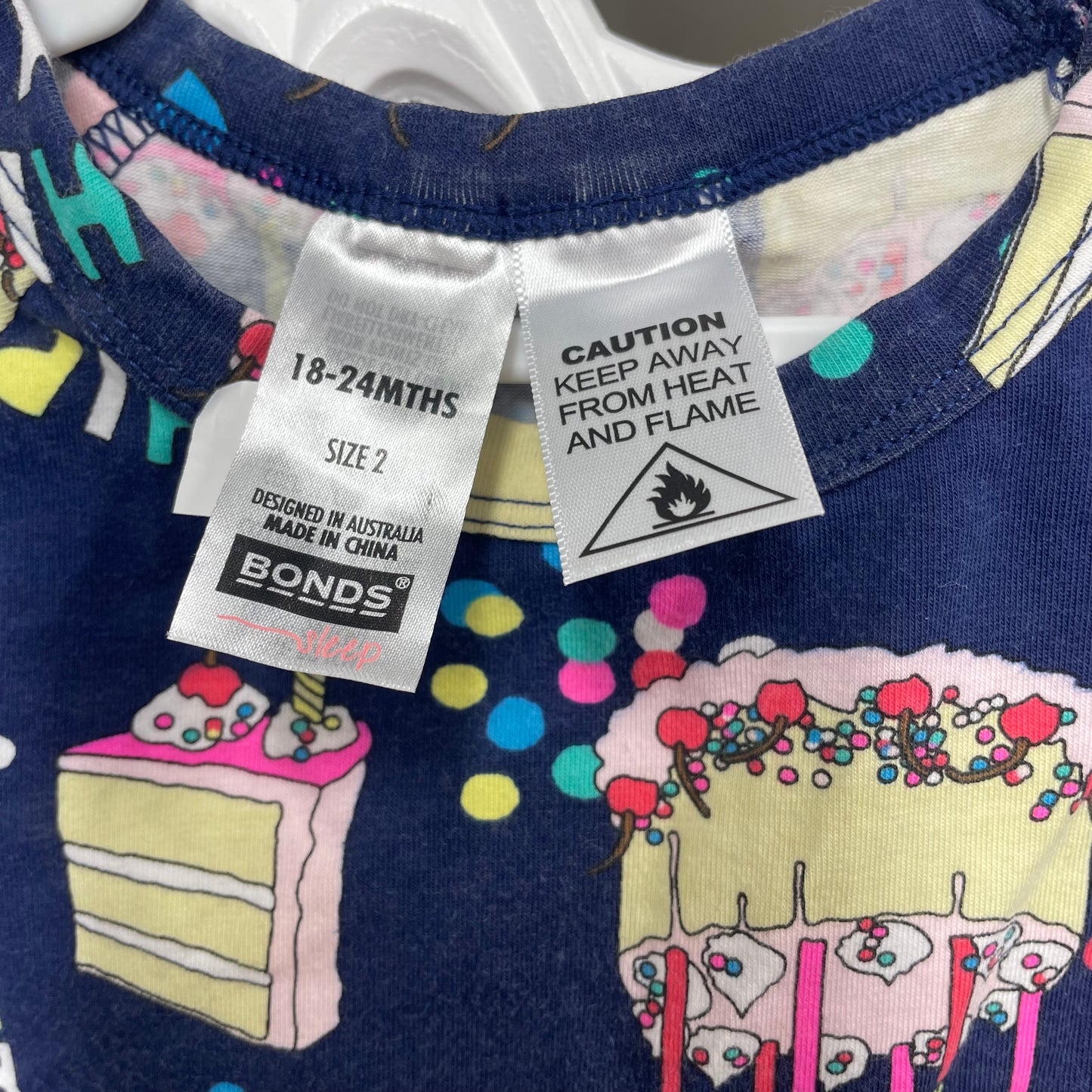 Bonds Happy Birthday Top and Bottom Set Sz 18-24m Sz 2